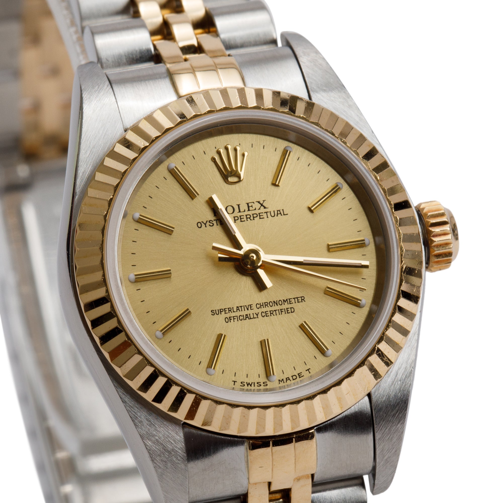 Rolex Stainless Steel & 18k Yellow Gold Datejust 26 MM Watch 76193 w/ Box & Papers