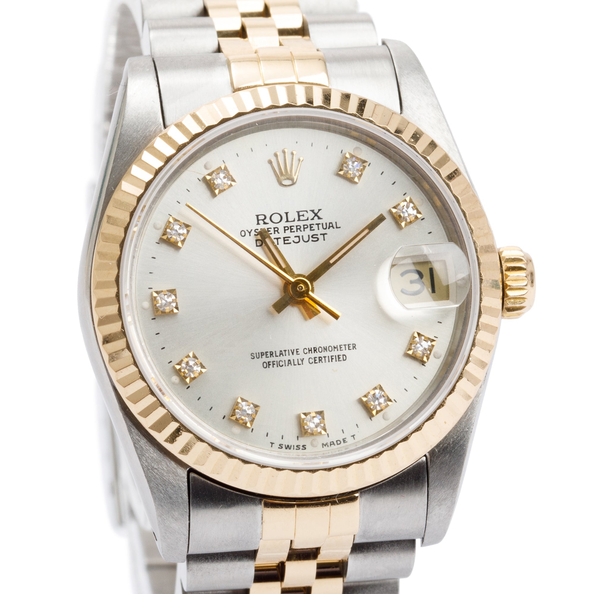 Rolex Stainless Steel & 18k Yellow Gold Datejust 31 MM Watch w/ Box