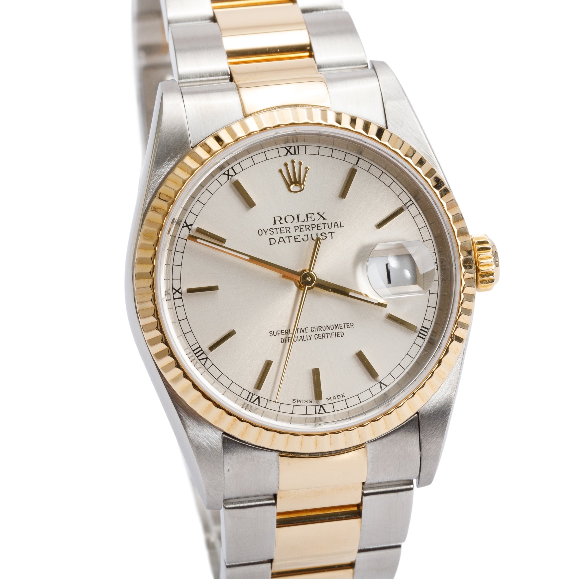 Rolex Stainless Steel & 18k Yellow Gold Datejust 36 MM Watch 16233