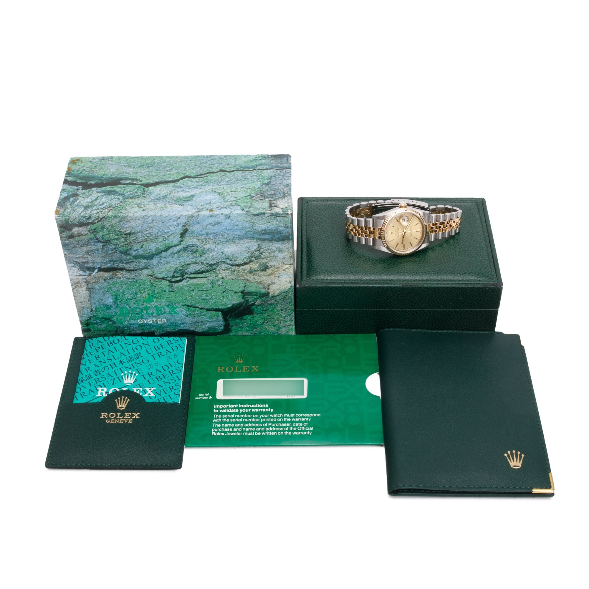 Rolex Stainless Steel & 18k Yellow Gold Datejust 36 MM Watch 16233 w/ Box & Papers