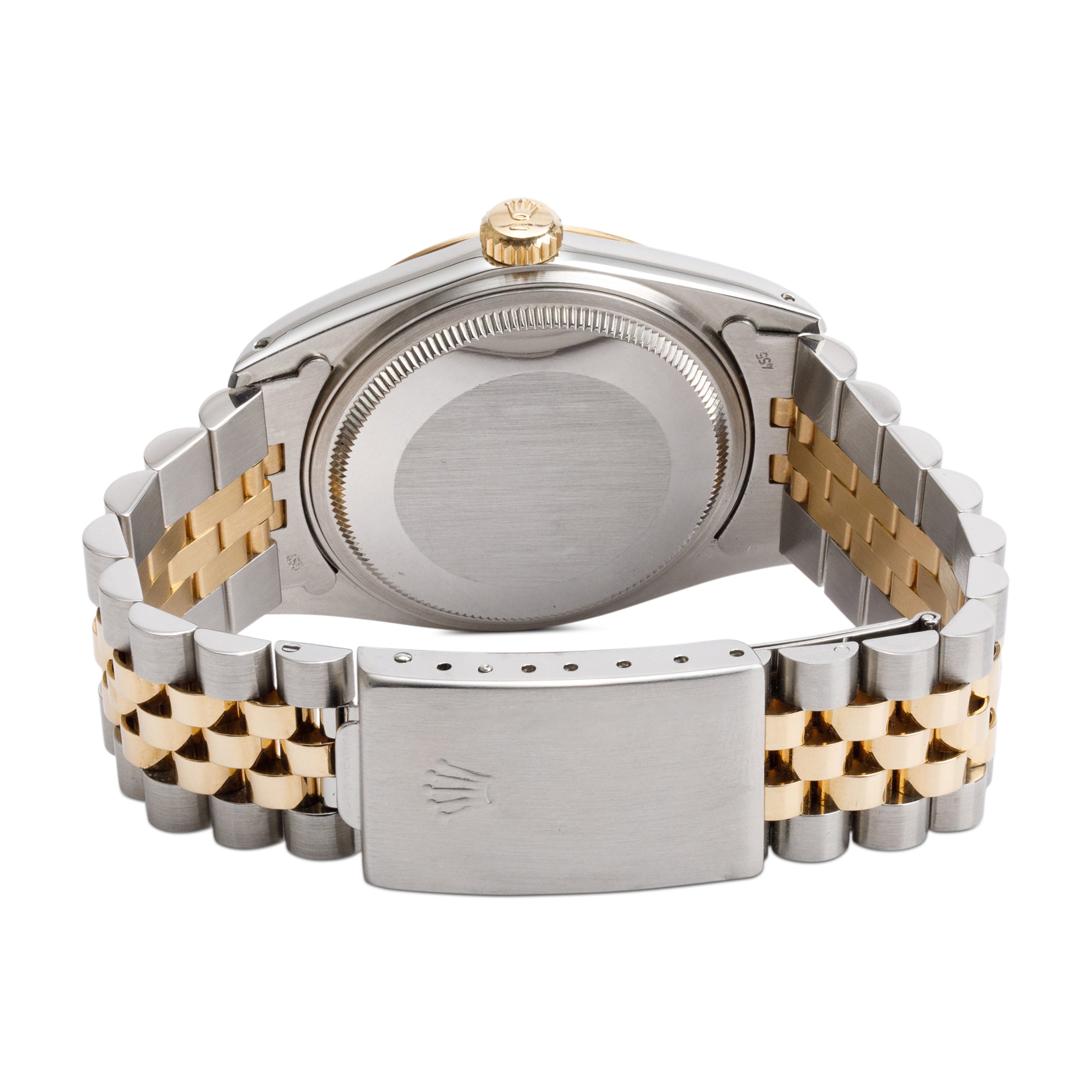 Rolex Stainless Steel & 18k Yellow Gold Datejust 36 MM Watch White Roman Numeral Dial 16013 w/ Box & Papers