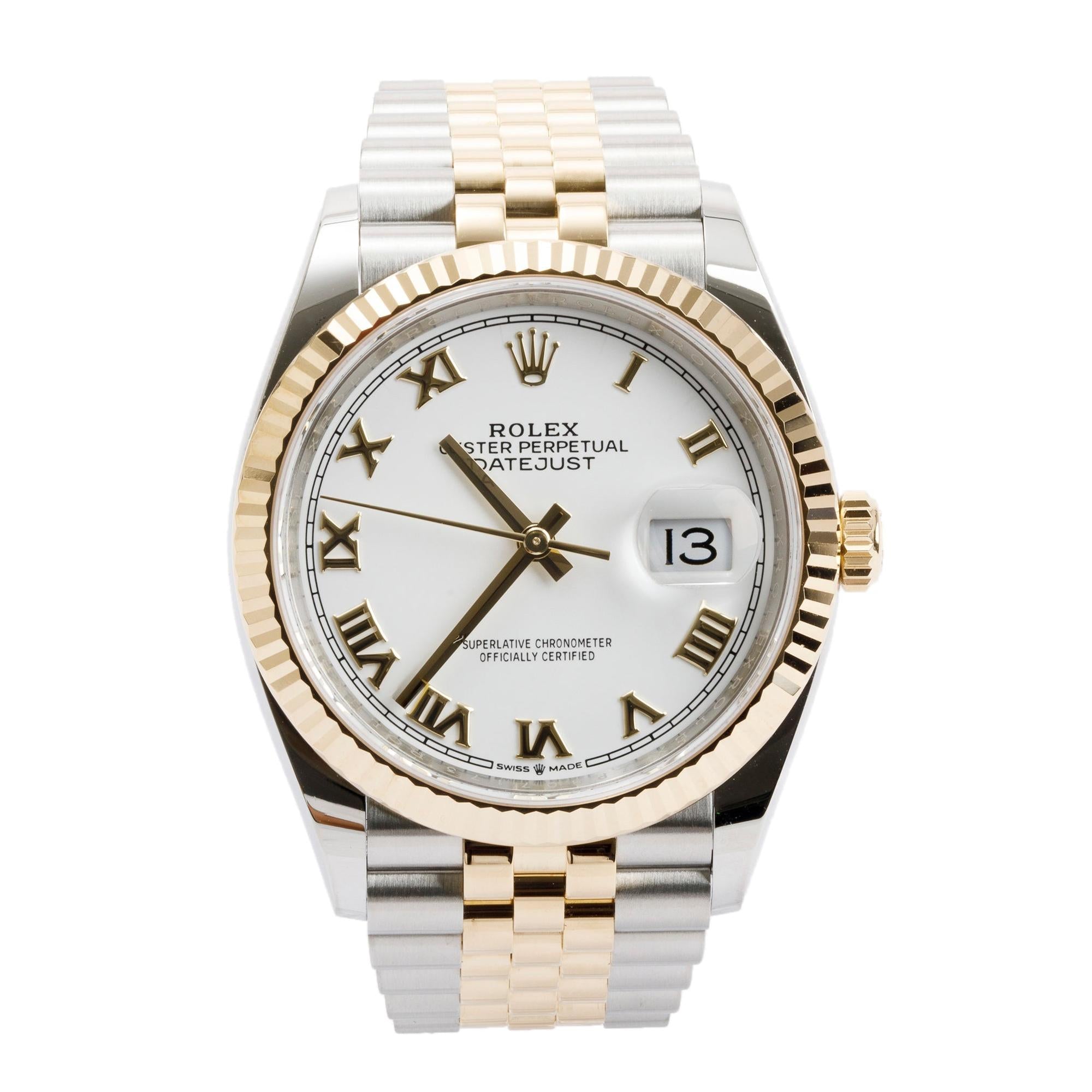 Rolex Stainless Steel & 18k Yellow Gold Datejust 36 MM Watch