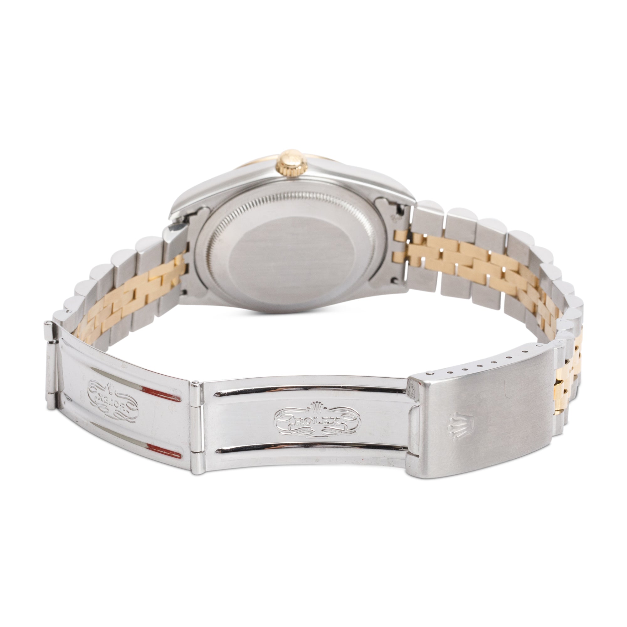 Rolex Stainless Steel & 18k Yellow Gold Diamond Dial Datejust 36 MM Watch 16233 w/ Box