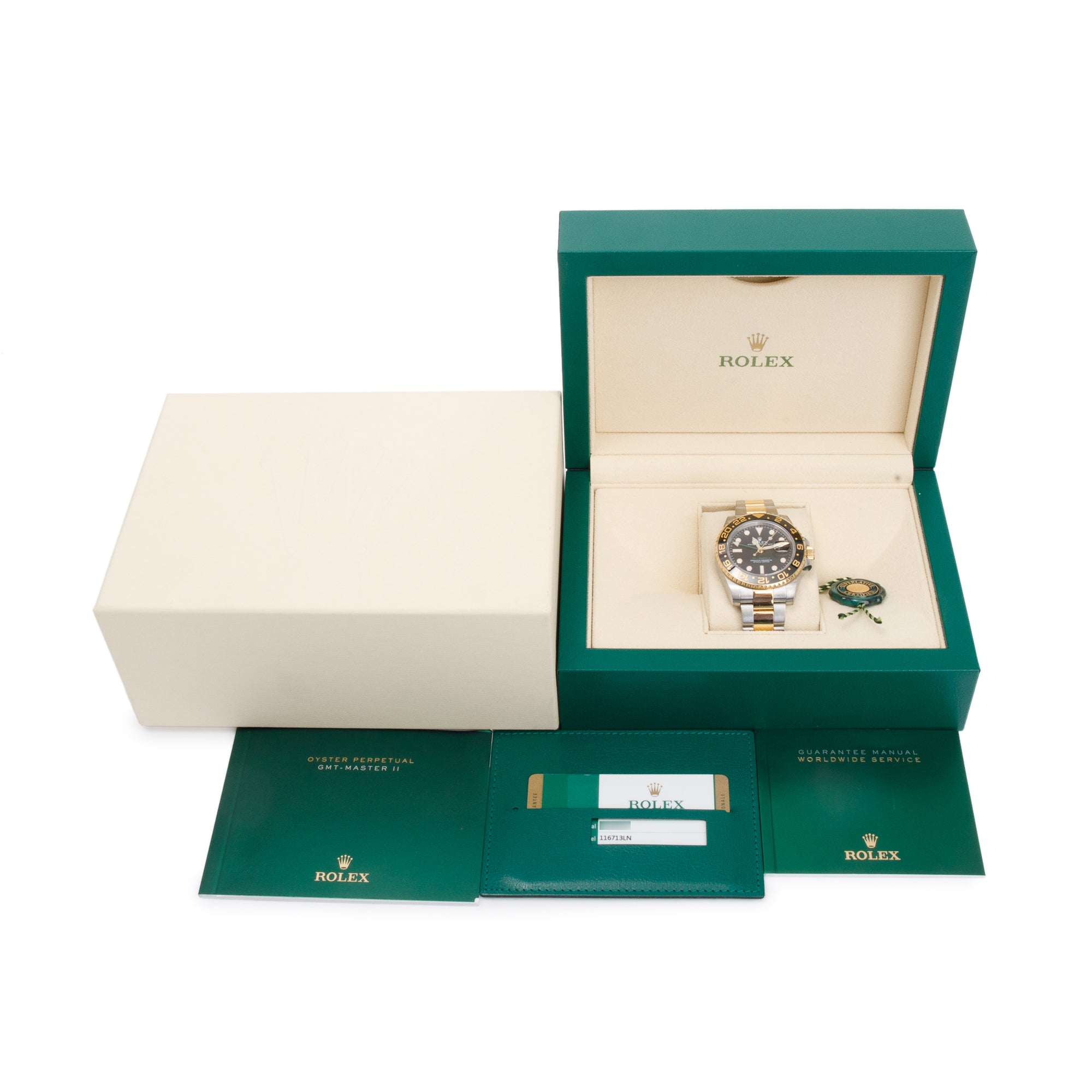 Rolex Stainless Steel & 18k Yellow Gold GMT-Master II 40 MM Watch w/ Box & Papers