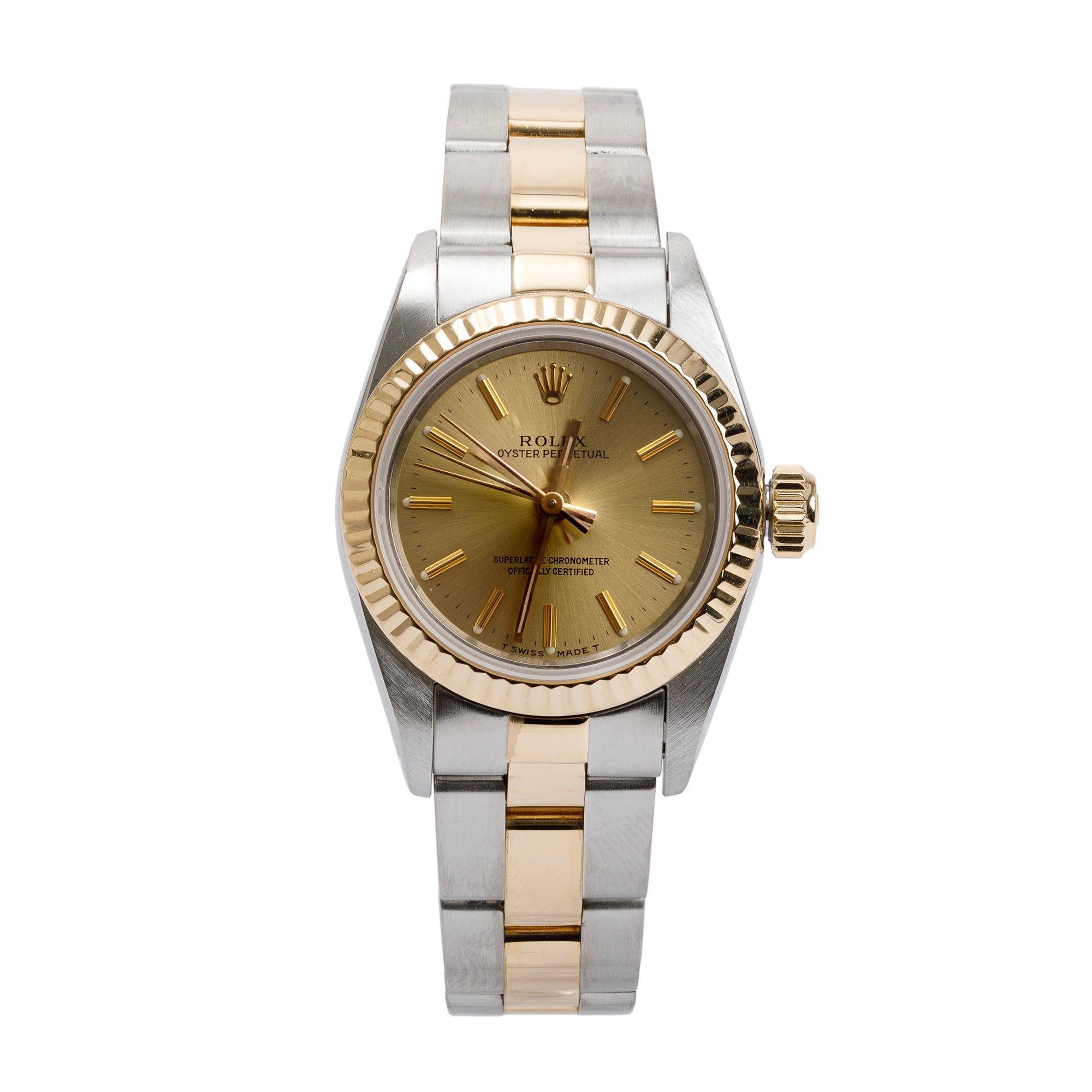 Rolex Stainless Steel & 18k Yellow Gold Oyster Perpetual 24 MM Watch