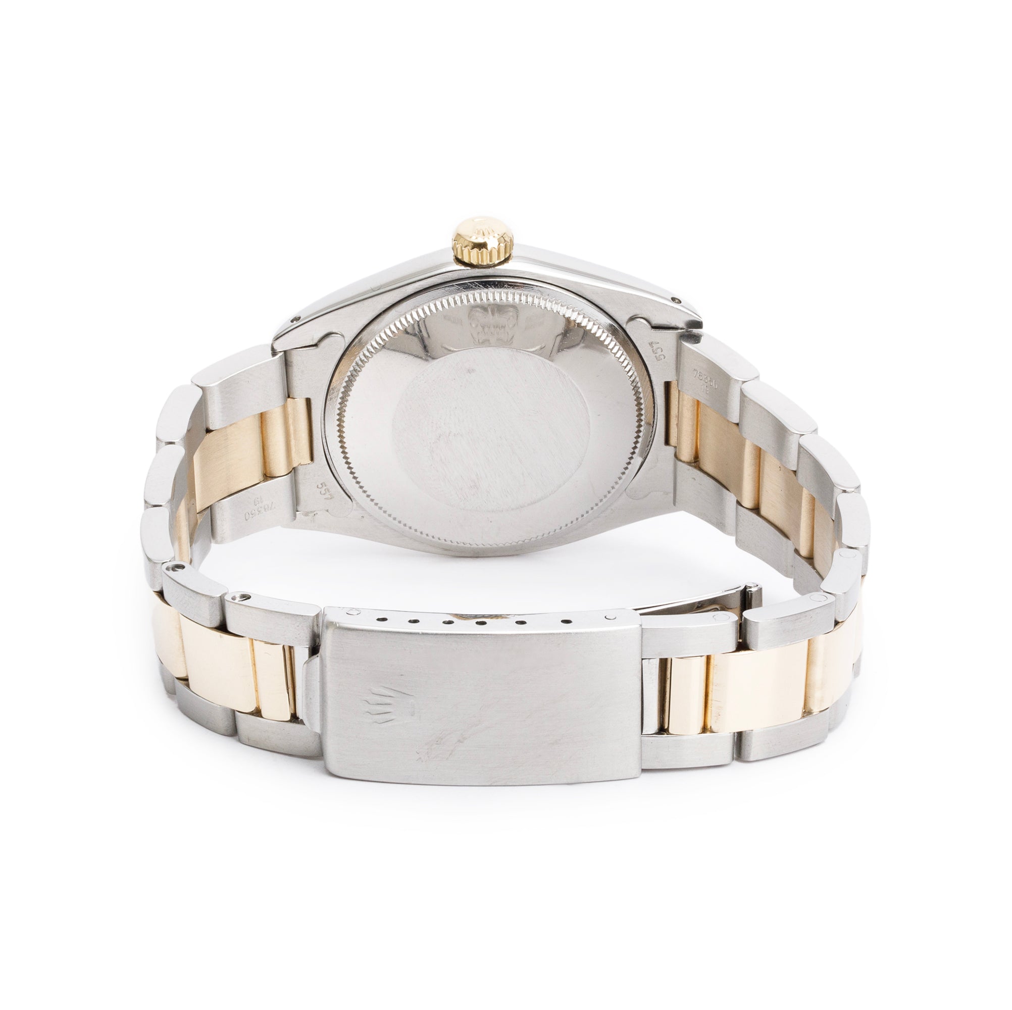 Rolex Stainless Steel & 18k Yellow Gold Oyster Perpetual Date 34 MM Watch Silver Dial 1500