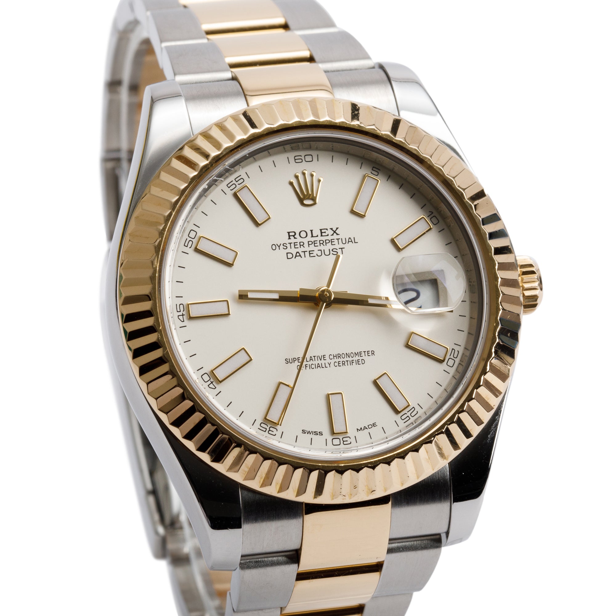 Rolex Stainless Steel & 18k Yellow Gold Oyster Perpetual Datejust 41 MM Watch 116333 w/ Box & Papers