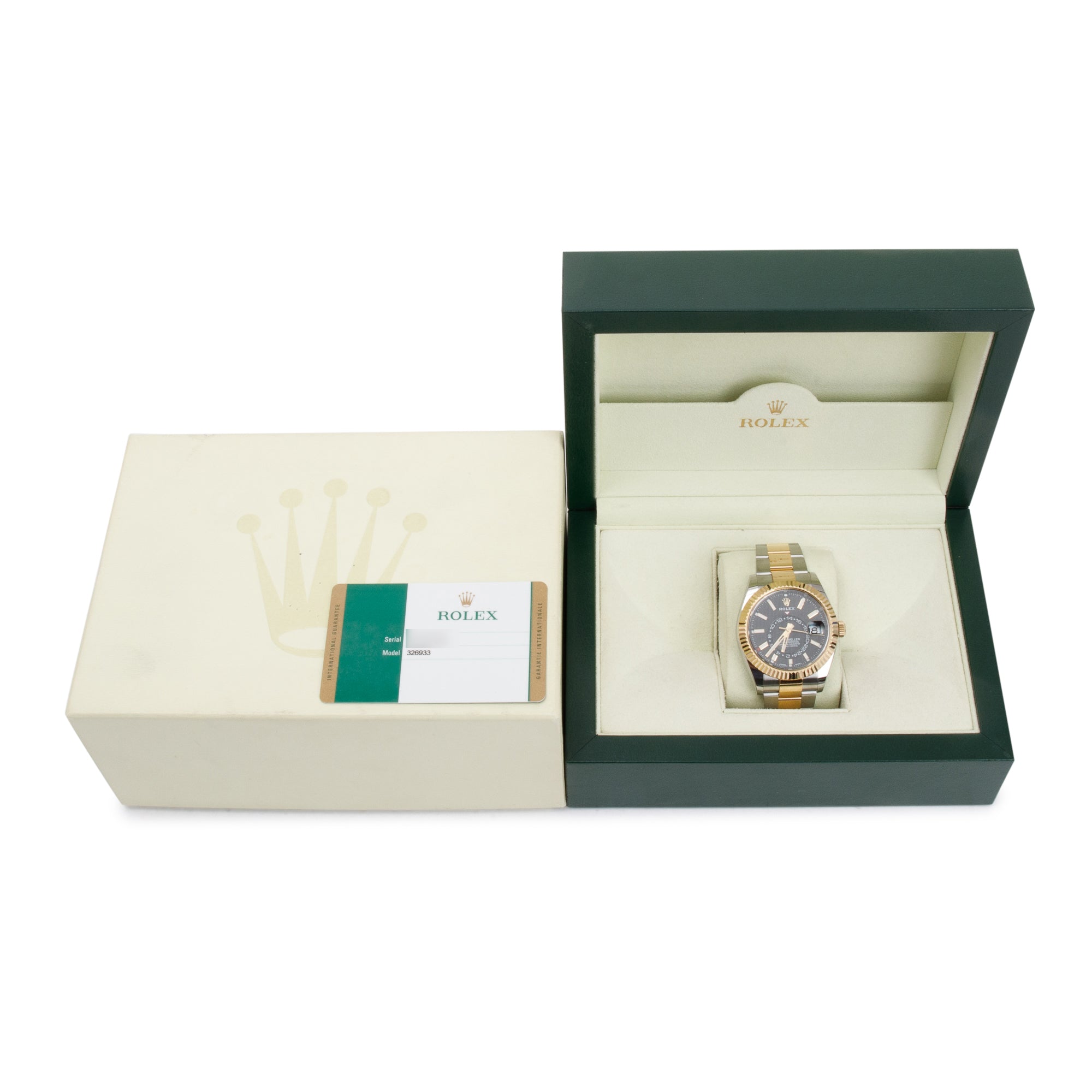 Rolex Stainless Steel & 18k Yellow Gold Sky-Dweller 42 MM Date Watch w/ Box & Papers