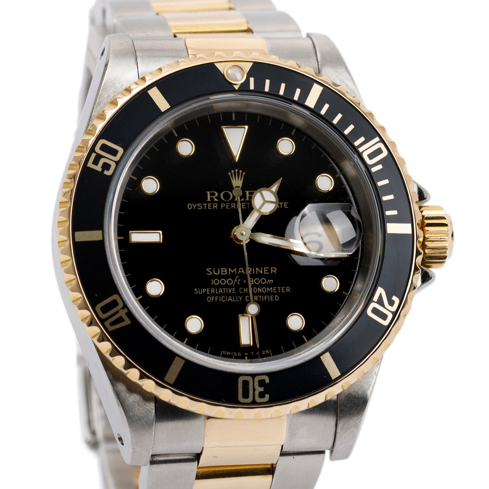 Rolex Stainless Steel & 18k Yellow Gold Submariner Date 40 MM Automatic Watch w/ Box & Papers