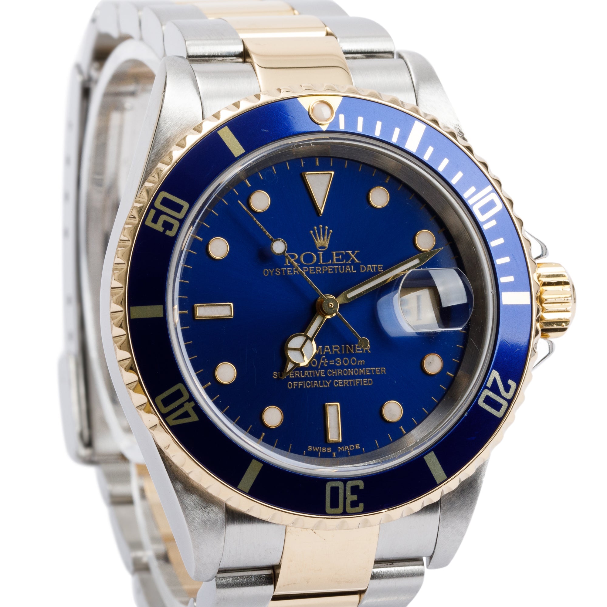 Rolex Stainless Steel & 18k Yellow Gold Submariner Date 40 MM Automatic Watch w/ Box & Papers