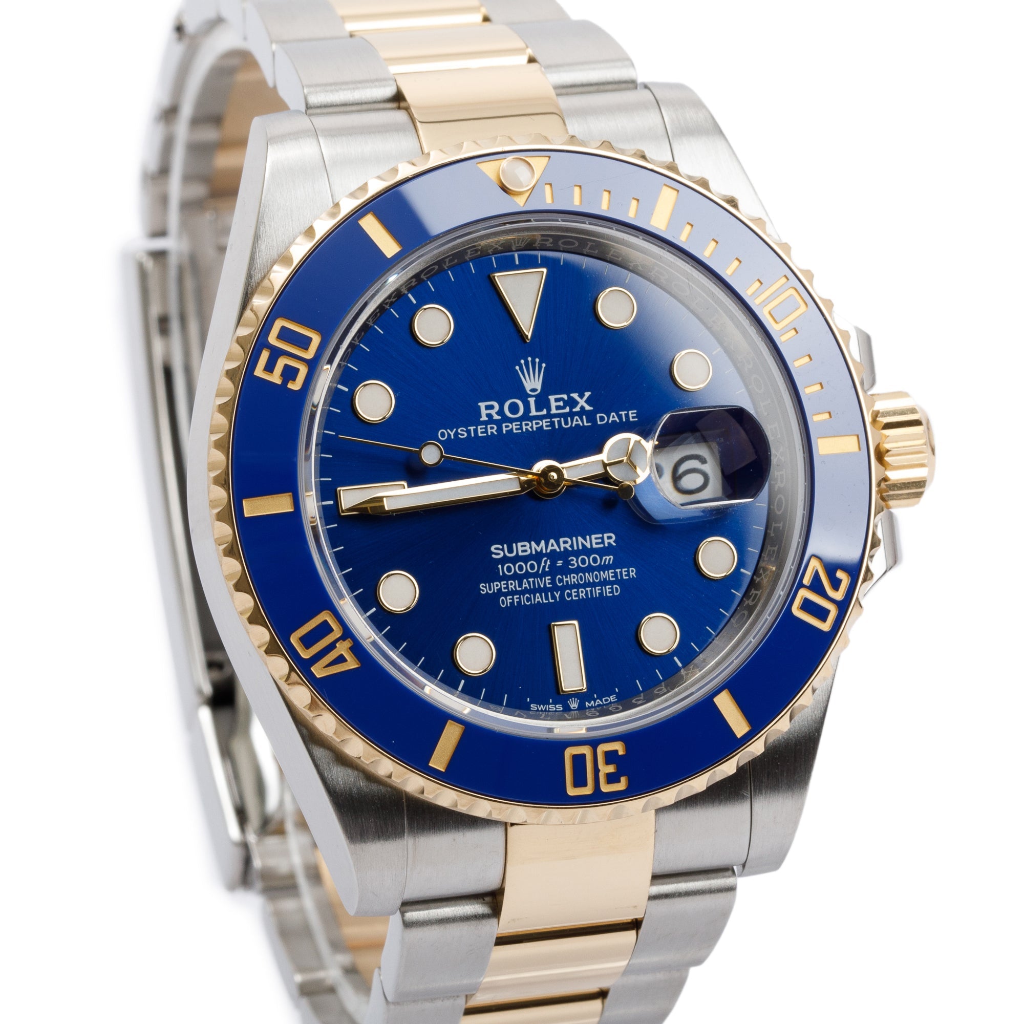 Rolex Stainless Steel & 18k Yellow Gold Submariner Date 41 MM Automatic Watch w/ Box & Papers