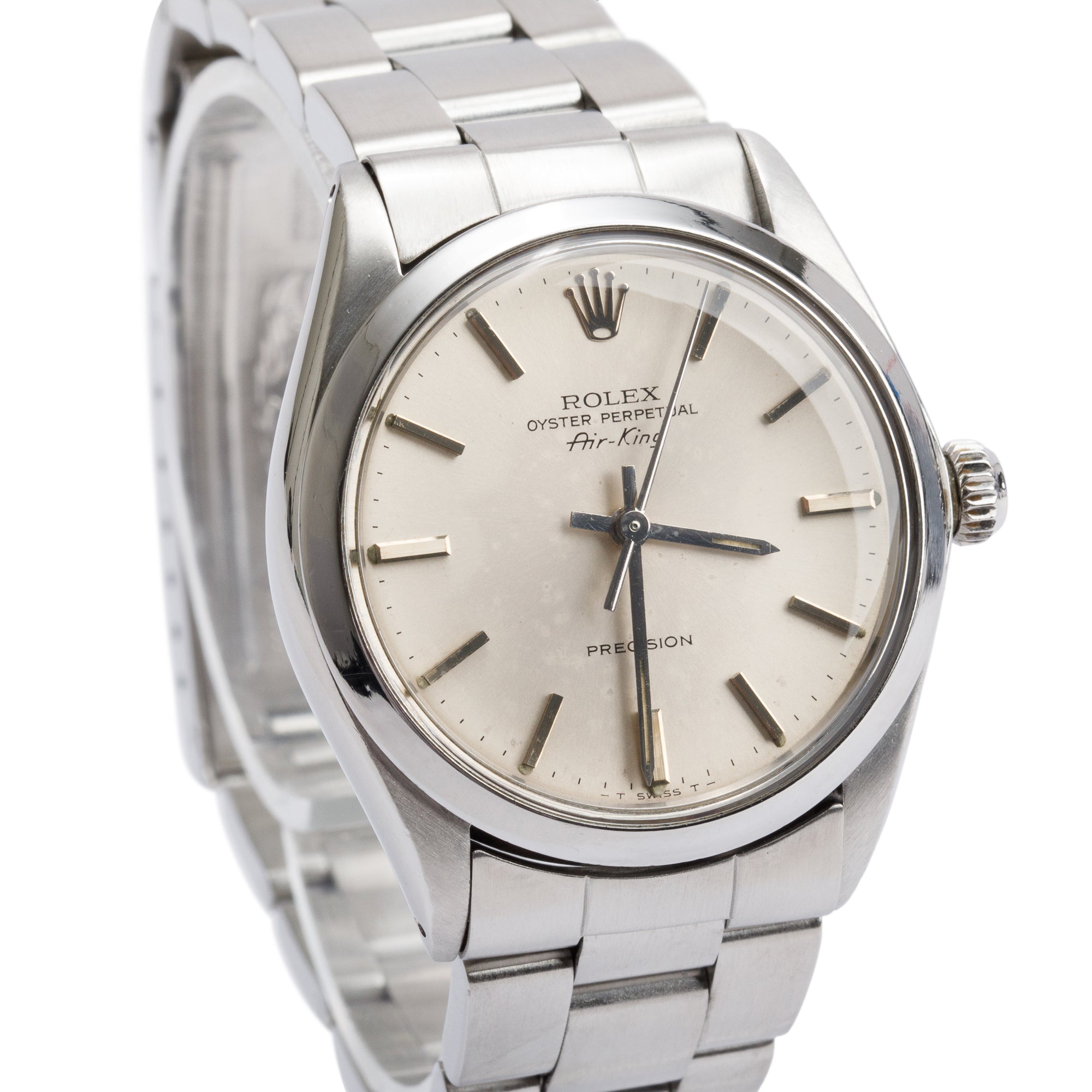 Rolex Stainless Steel Air King 34 MM Automatic Watch 5500