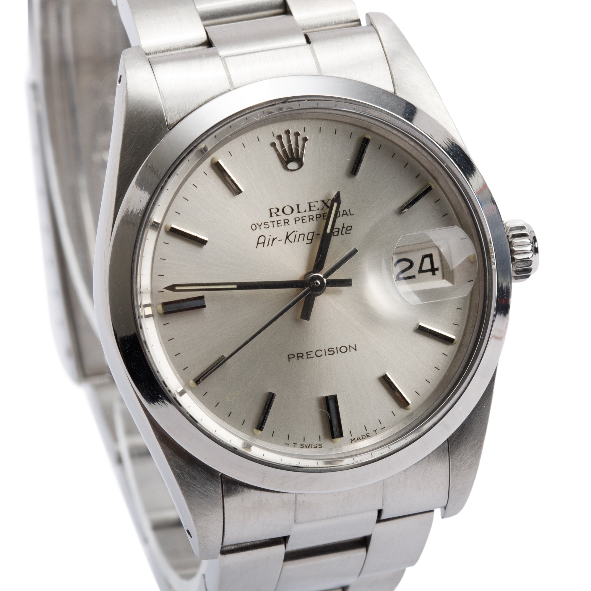 Rolex Stainless Steel Air King Date 34 MM Watch 5700N