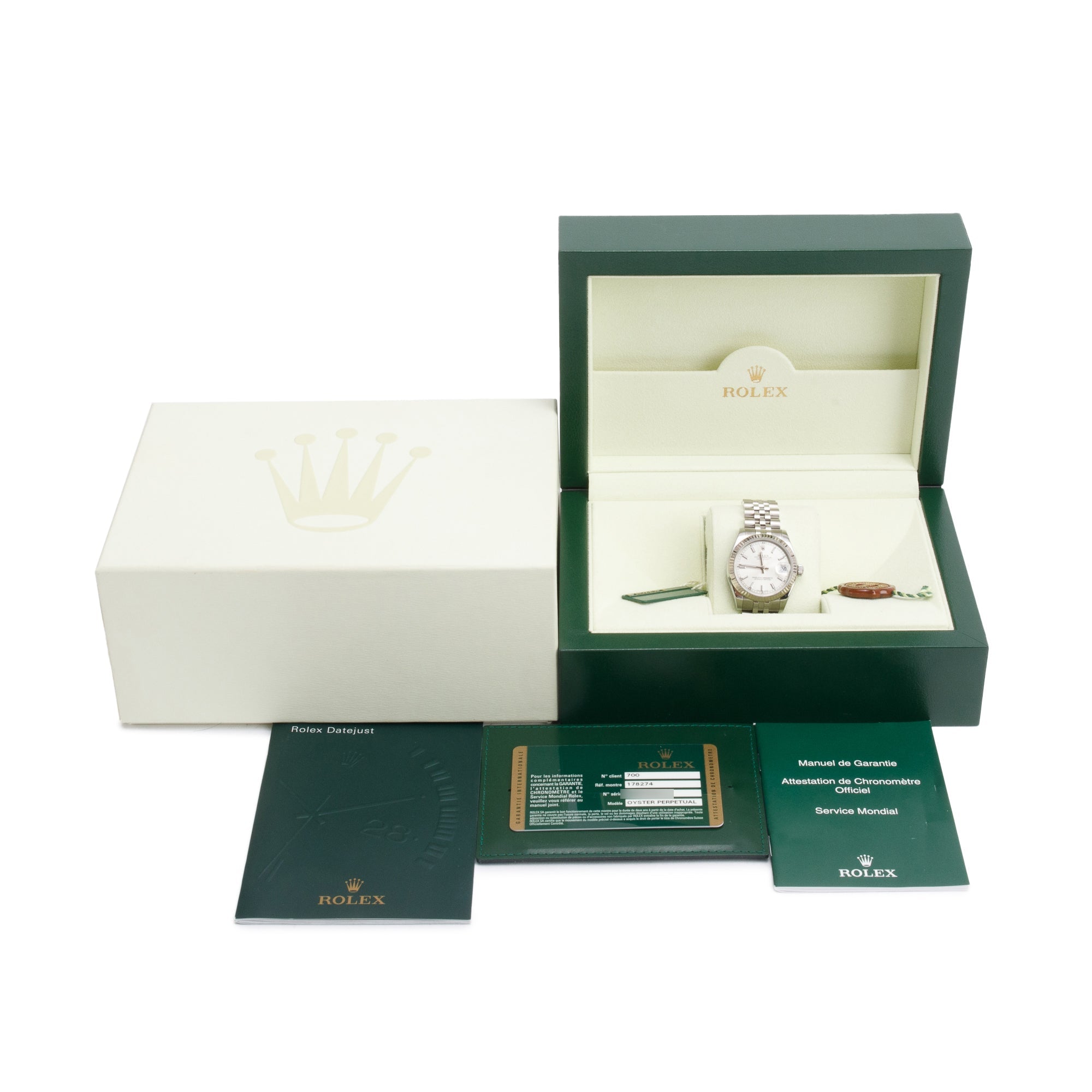 Rolex Stainless Steel Datejust 31 MM Watch 178274 w/ Box & Papers