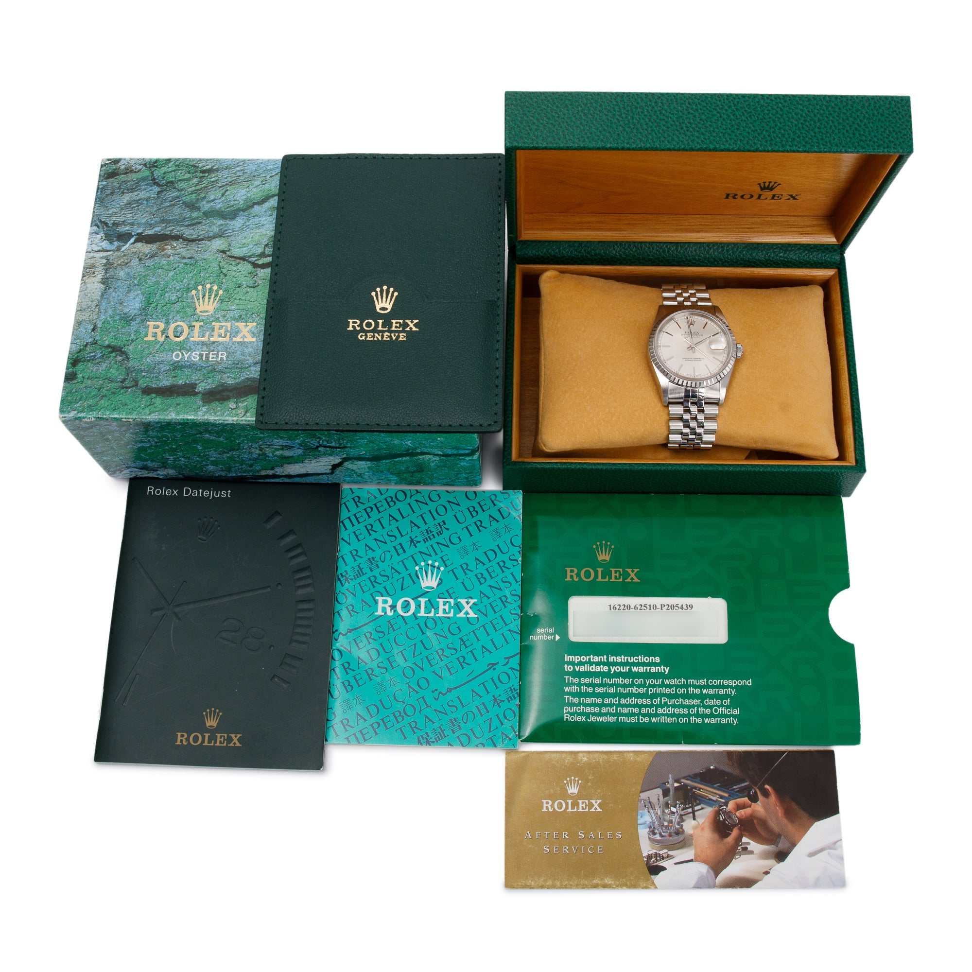 Rolex Stainless Steel Datejust 36 MM Automatic Watch w/ Box & Papers