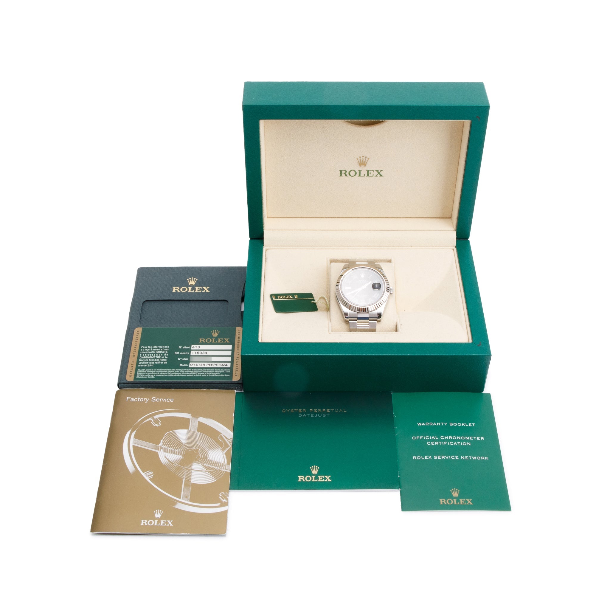 Rolex Stainless Steel Datejust II 41 MM Watch 116334 w/ Box & Papers