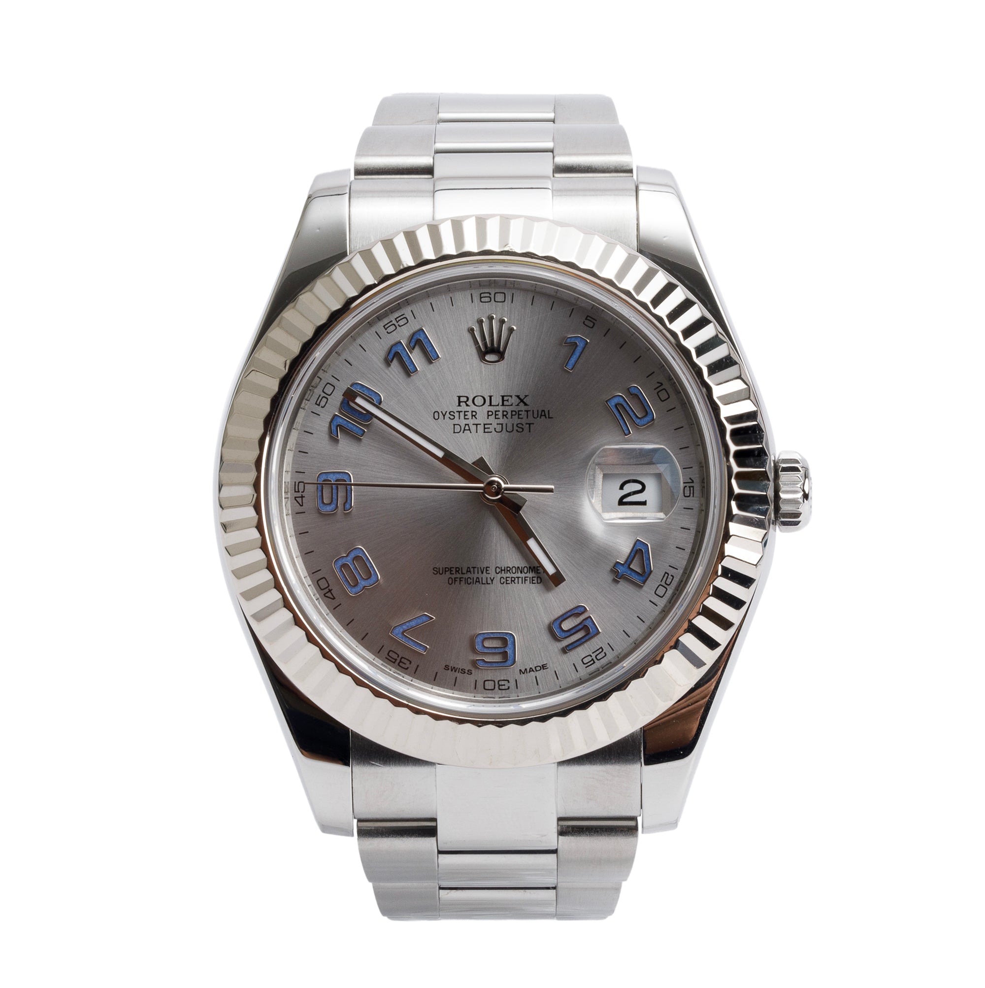 Rolex Stainless Steel Datejust II 41 MM Watch 116334 w/ Box & Papers