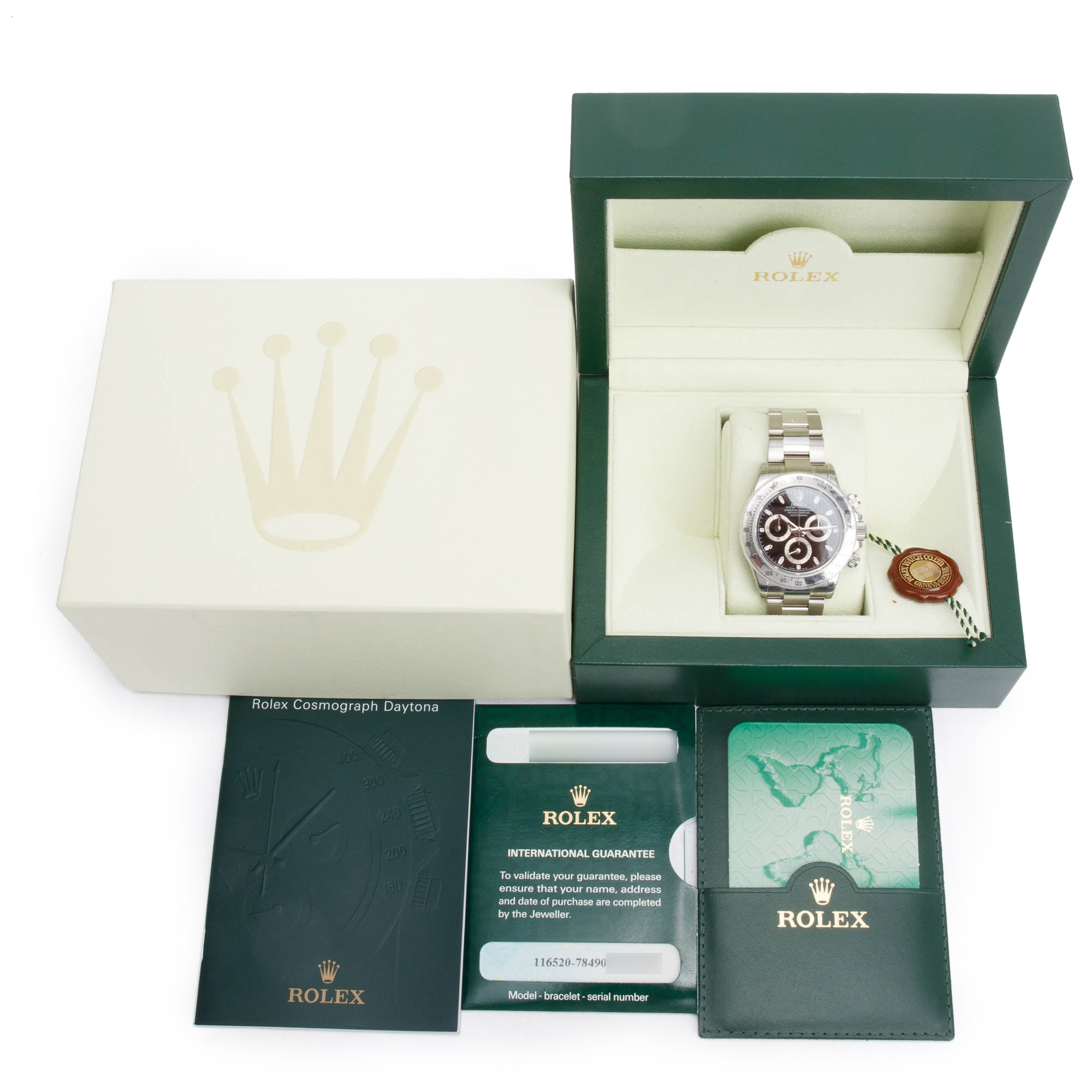 Rolex Stainless Steel Daytona 40 MM Chronograph Watch 116520 w/ Box & Papers