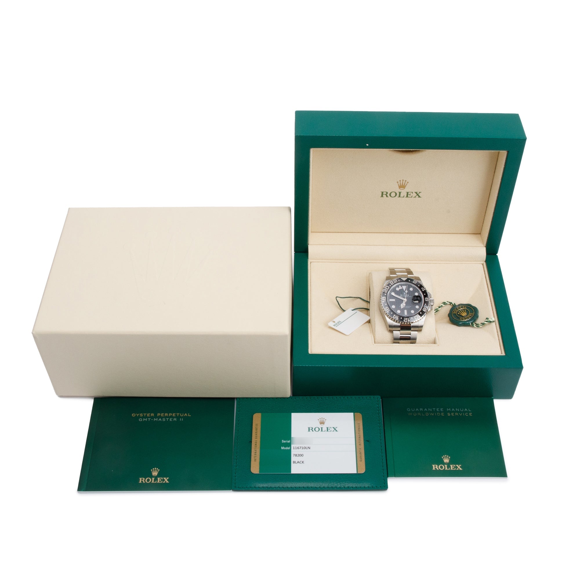 Rolex Stainless Steel GMT-Master II 40 MM Watch 116710LN w/ Box & Papers