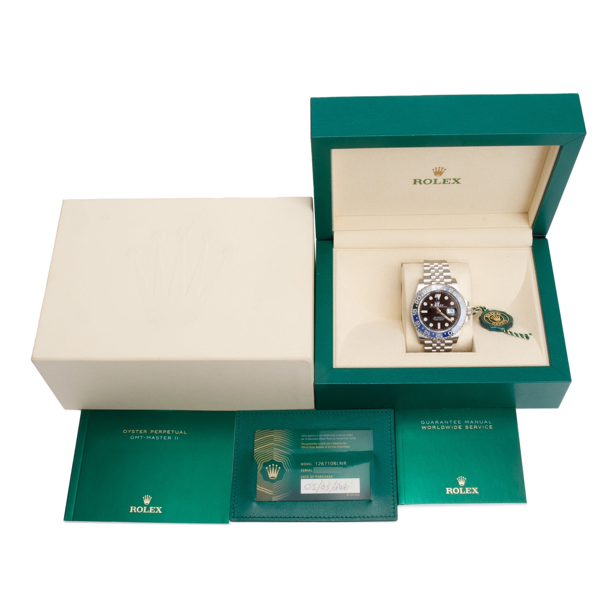 Rolex Stainless Steel GMT-Master II "Batgirl" 40 MM Watch 126710BLNR w/ Box & Papers