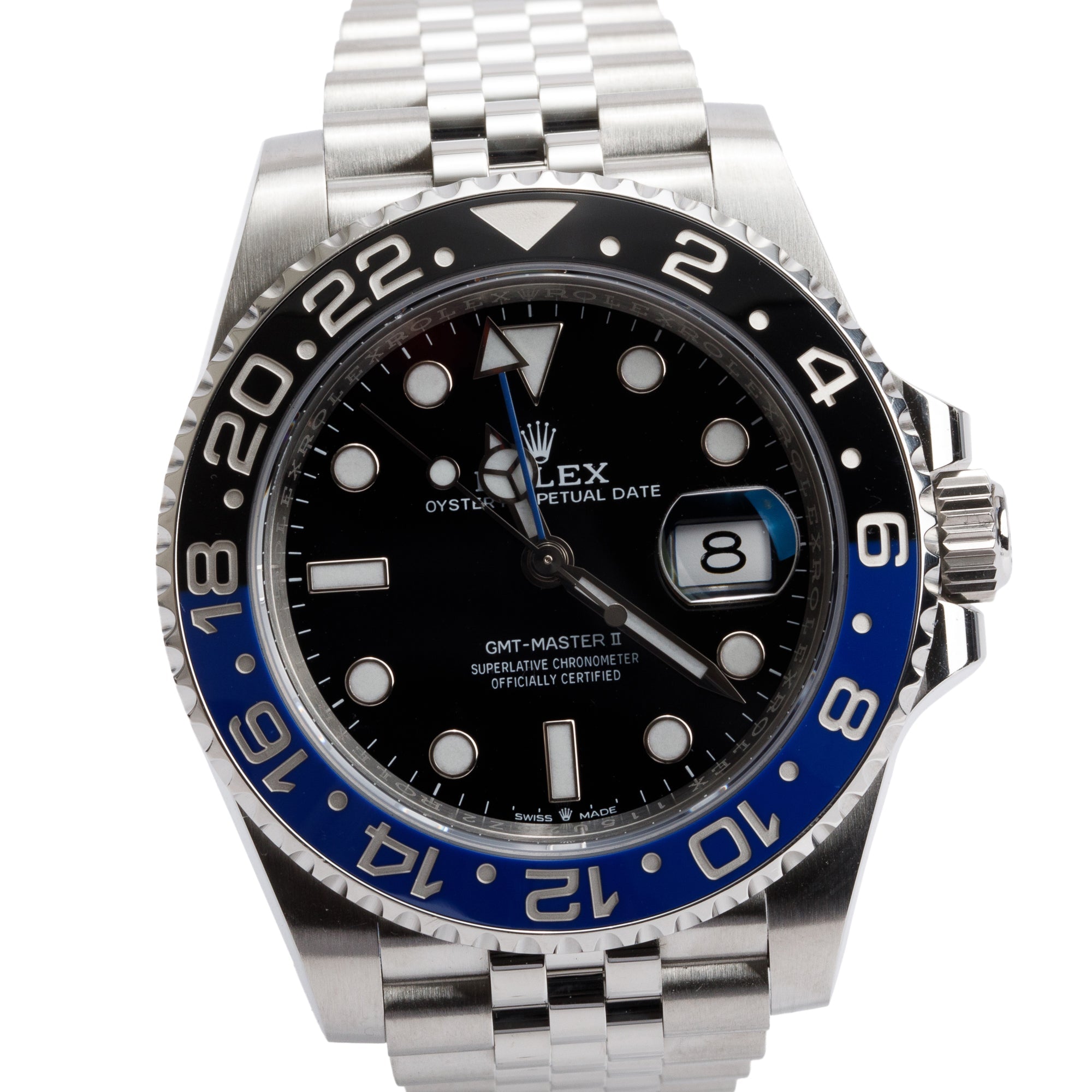 Rolex Stainless Steel GMT-Master II "Batgirl" 40 MM Watch 126710BLNR w/ Box & Papers