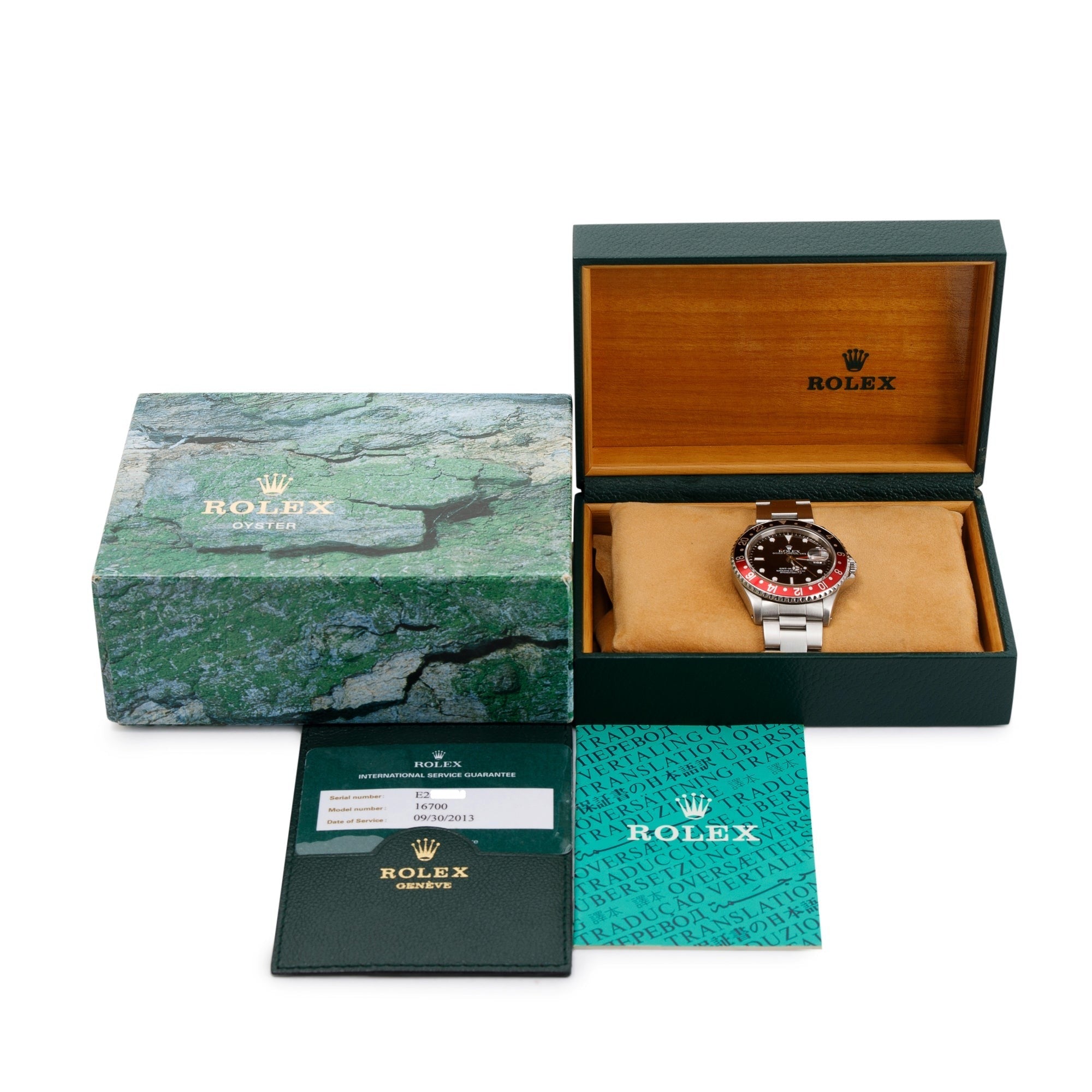 Rolex Stainless Steel GMT-Master II 'Coke' 40 MM Watch w/ Box & Papers