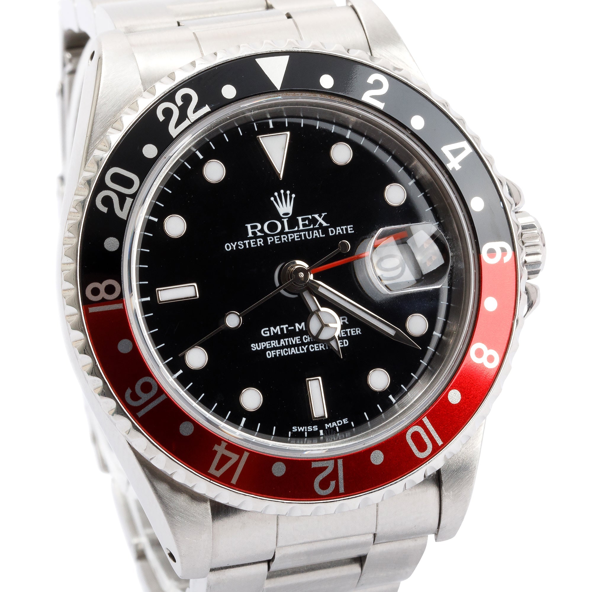 Rolex Stainless Steel GMT-Master II 'Coke' 40 MM Watch w/ Box & Papers