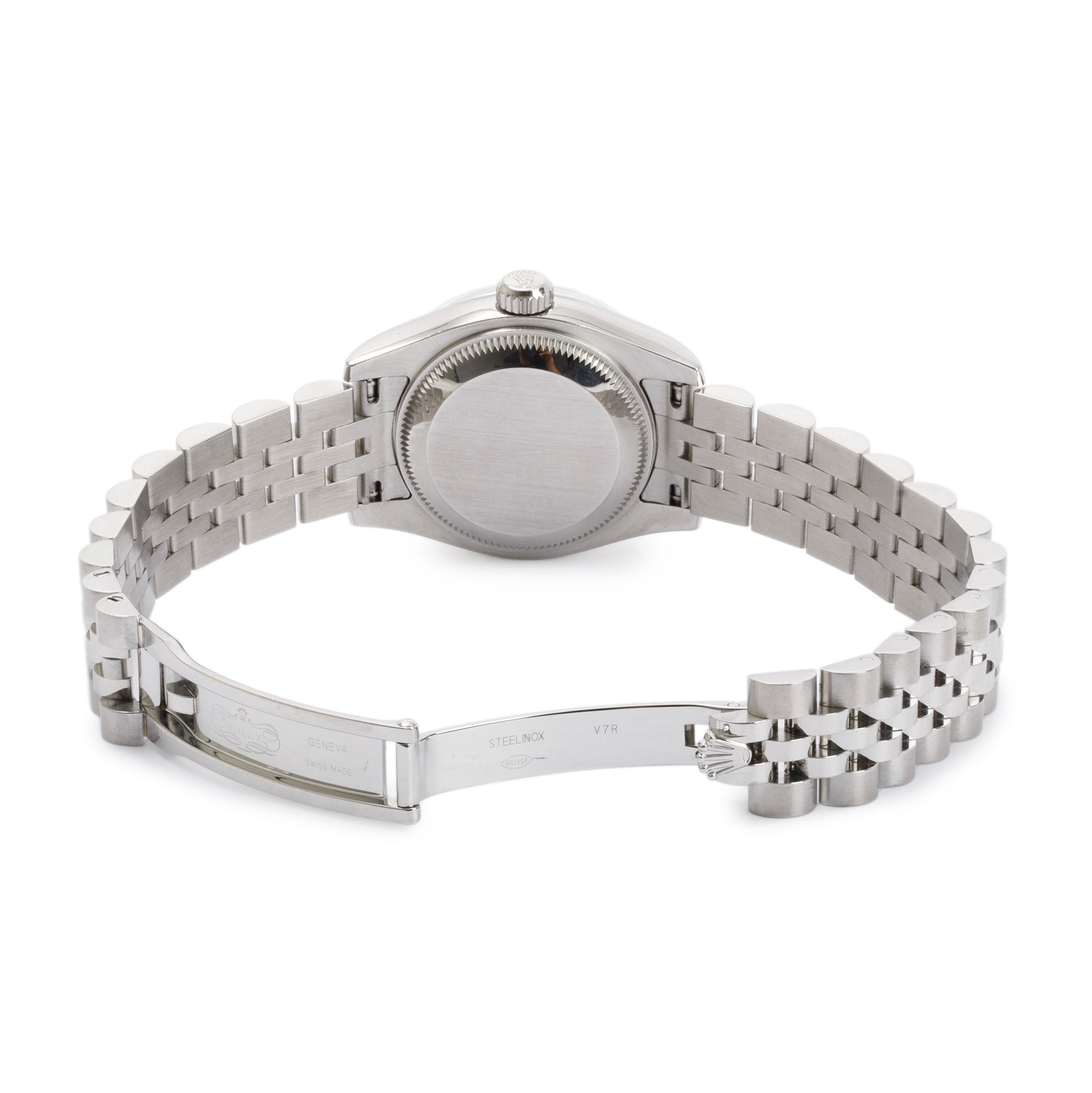 Rolex Stainless Steel Lady-Datejust Mother of Pearl Diamond Dial 26 MM Watch w/ Box & Papers