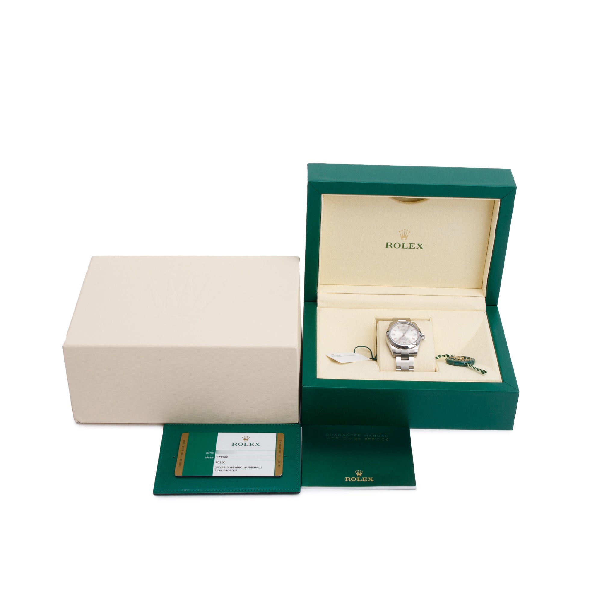 Rolex Stainless Steel Oyster Perpetual 31 MM Automatic Watch 177200 w/ Box & Papers