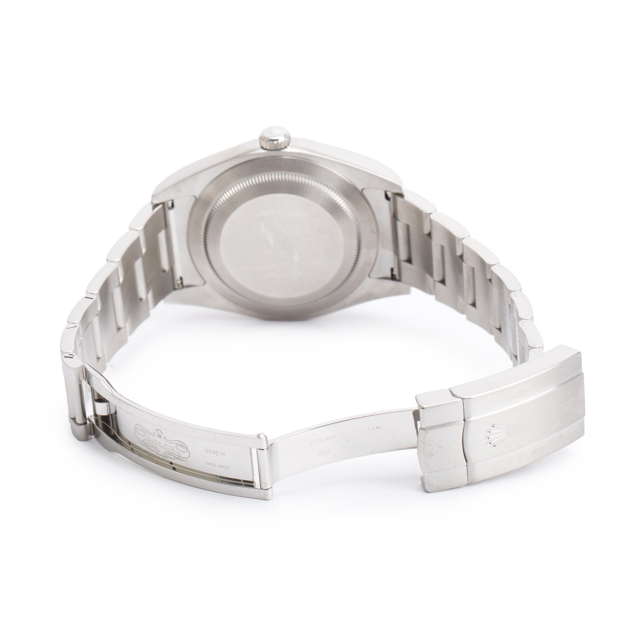 Rolex Stainless Steel Oyster Perpetual 39 MM Watch Grey Rhodium Dial 114300 w/ Box & Paper