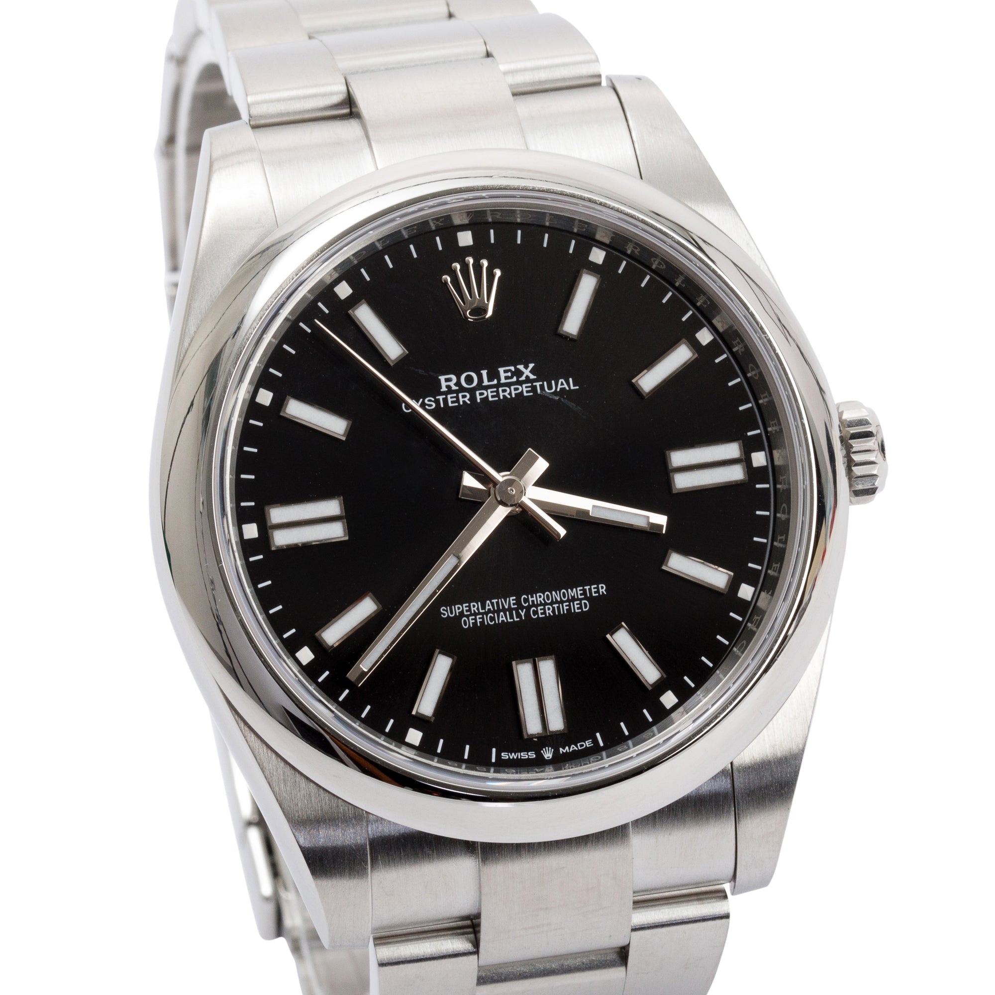 Rolex Stainless Steel Oyster Perpetual 41 MM Watch w/ Box & Papers