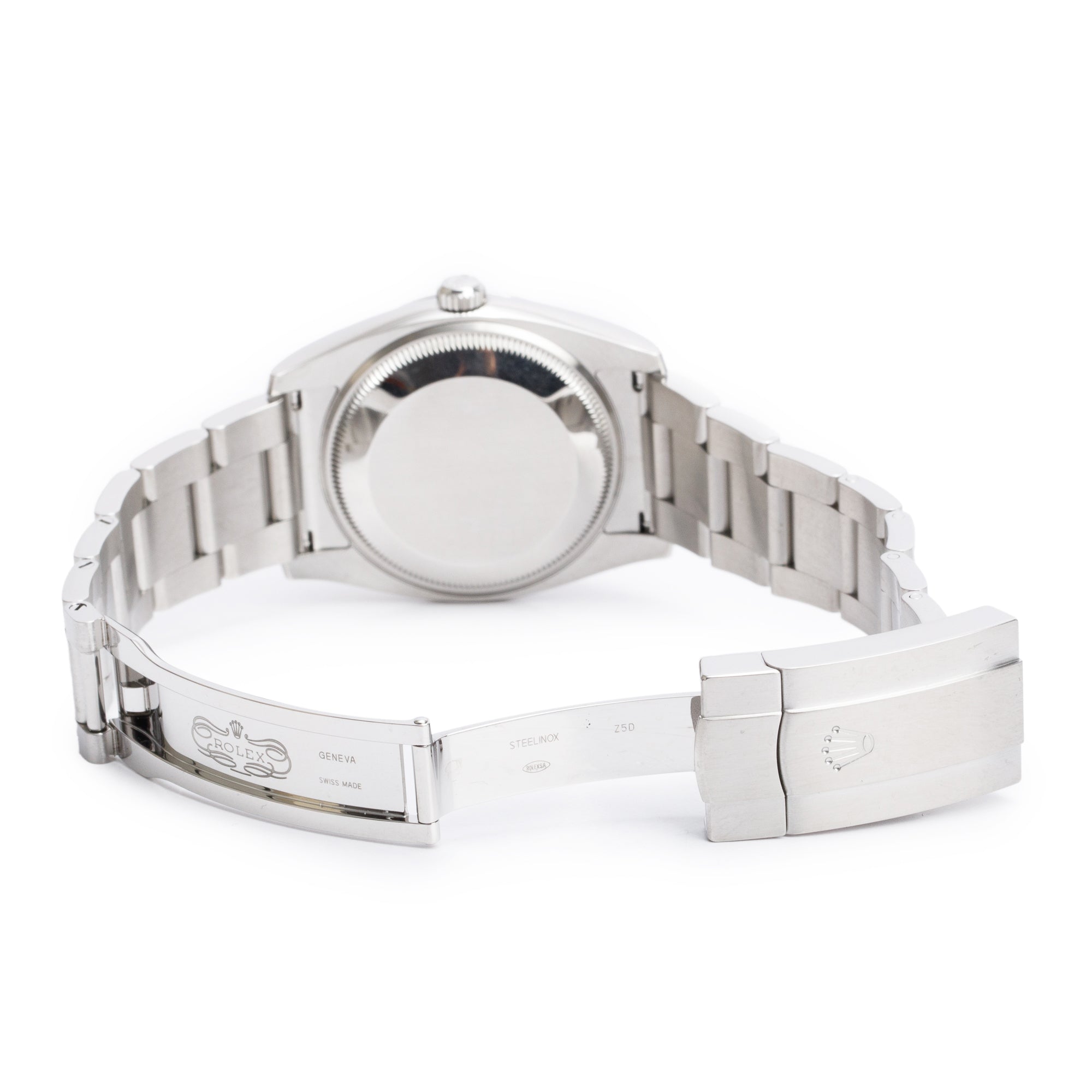 Rolex Stainless Steel Oyster Perpetual Air King 34 MM Automatic Watch Blue Dial 114200 w/ Box & Papers