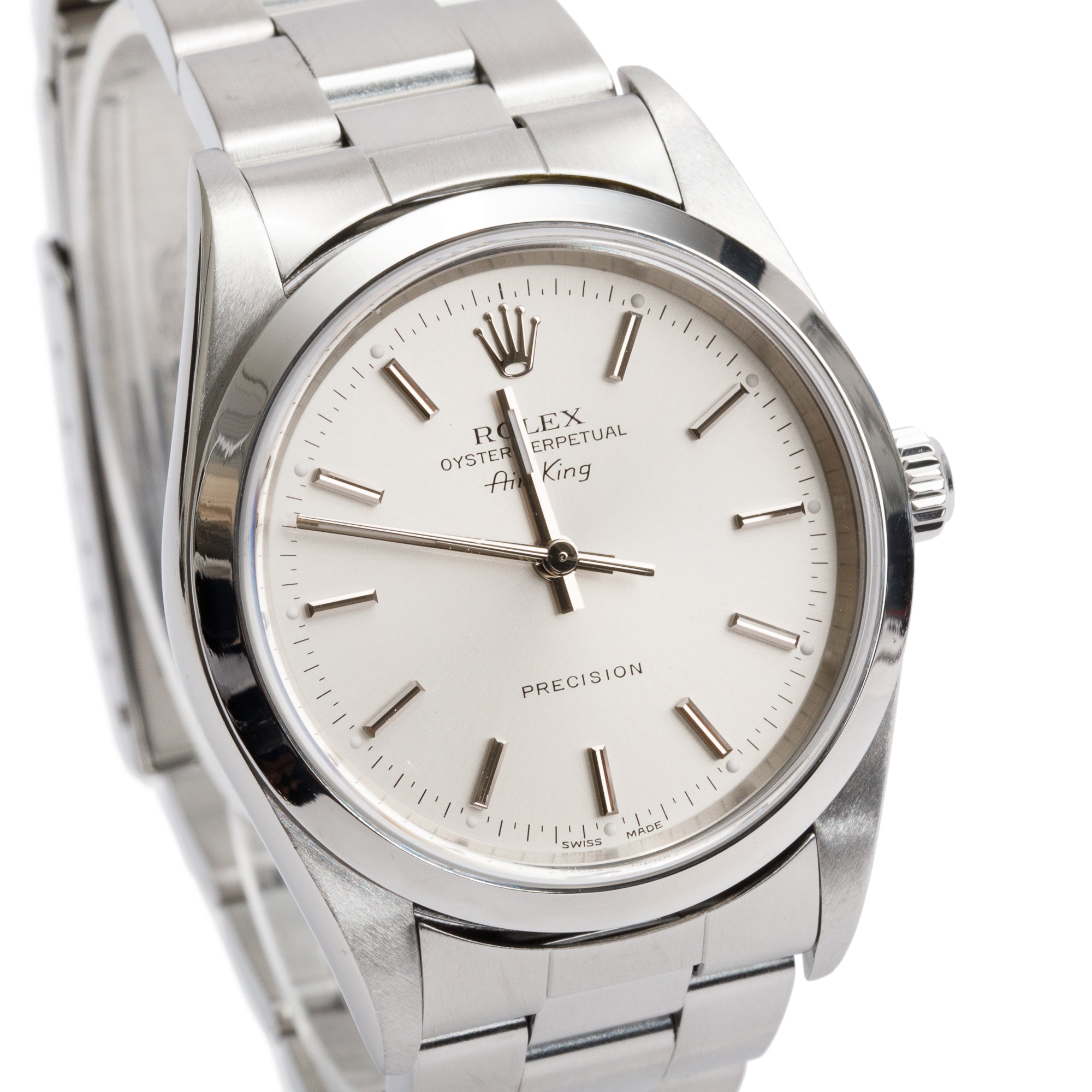 Rolex Stainless Steel Oyster Perpetual Air King 34 MM Watch 14000