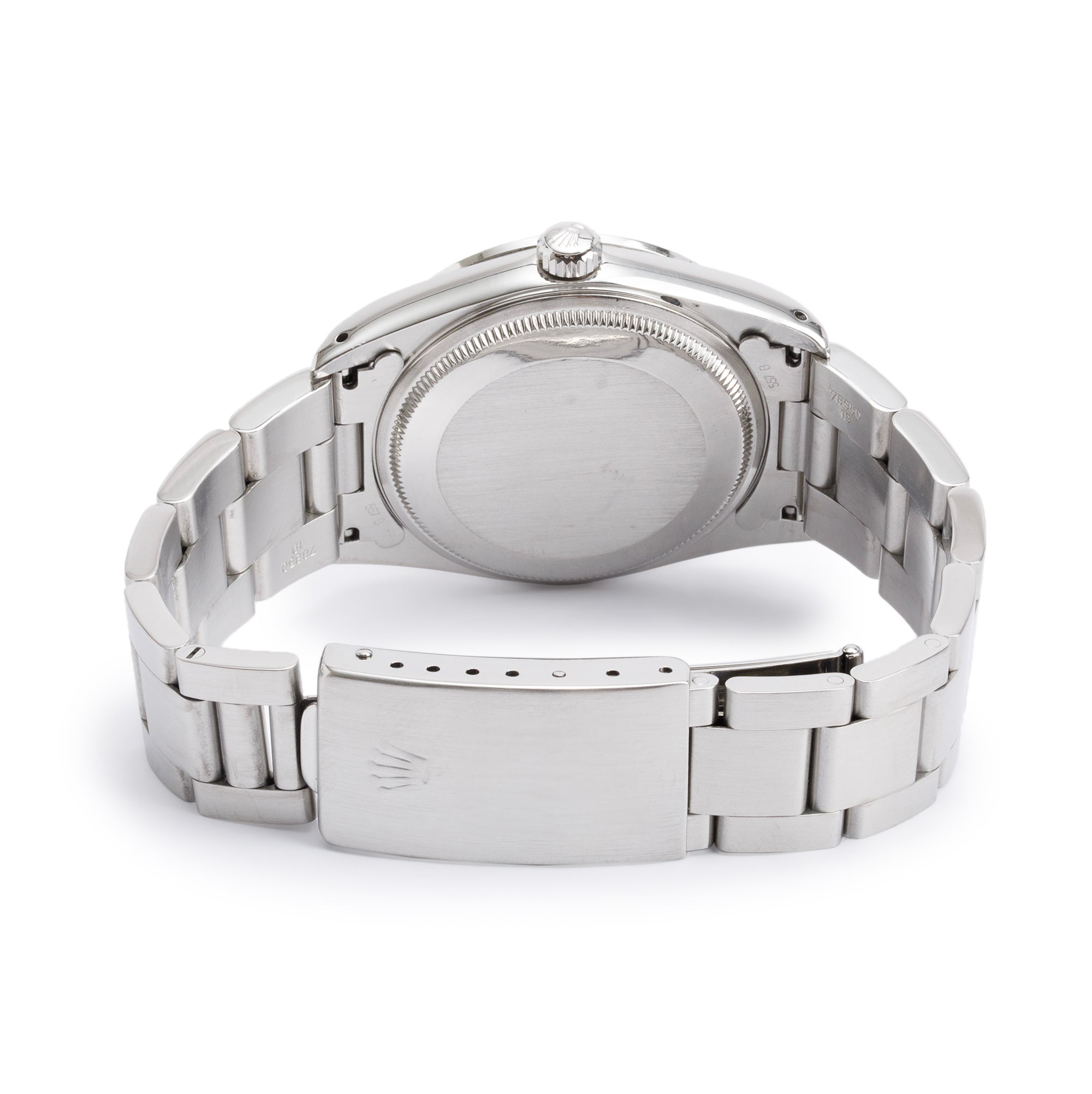 Rolex Stainless Steel Oyster Perpetual Air King 34 MM Watch Black Dial 14000