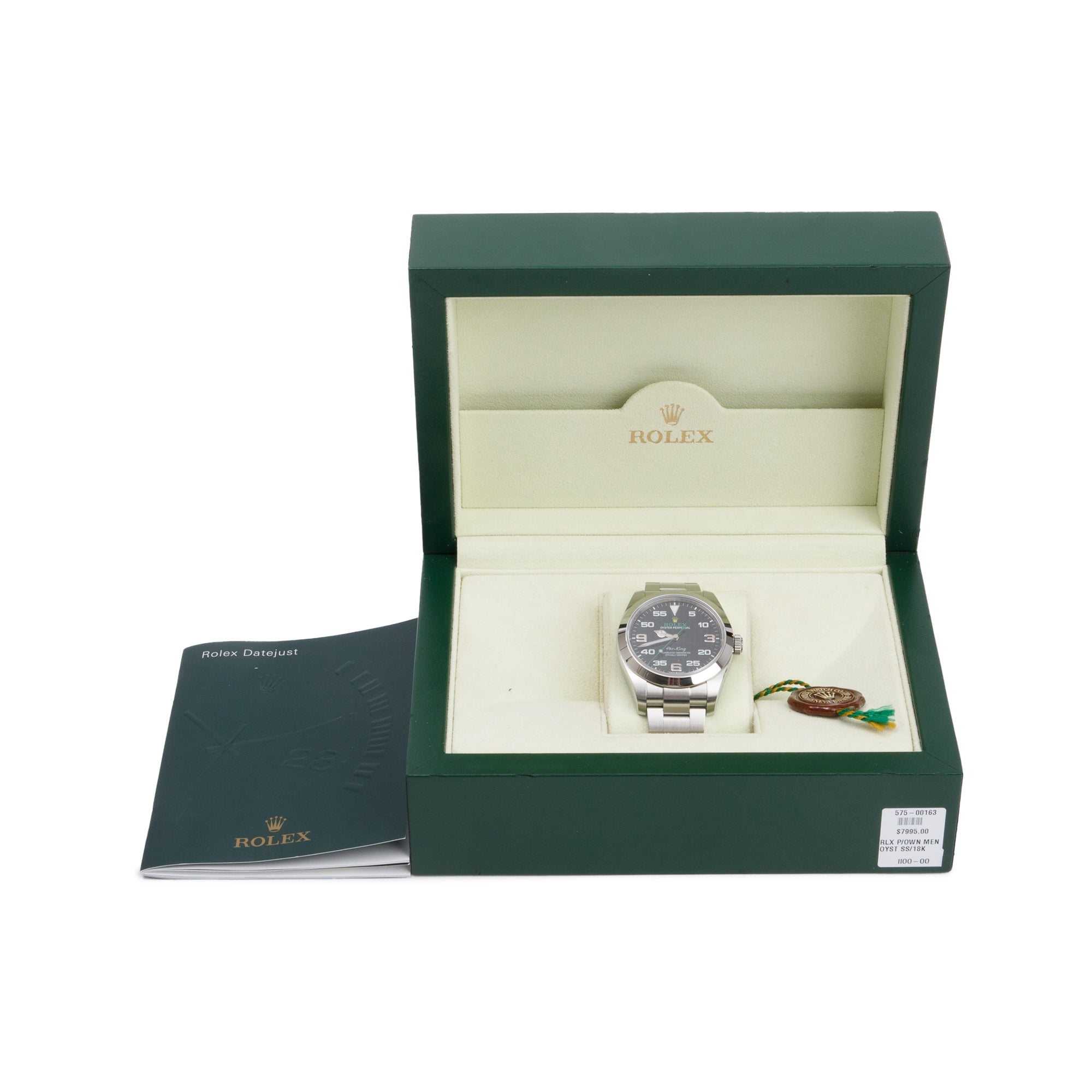 Rolex Stainless Steel Oyster Perpetual Air King 40 MM Watch 116900 W/ Box