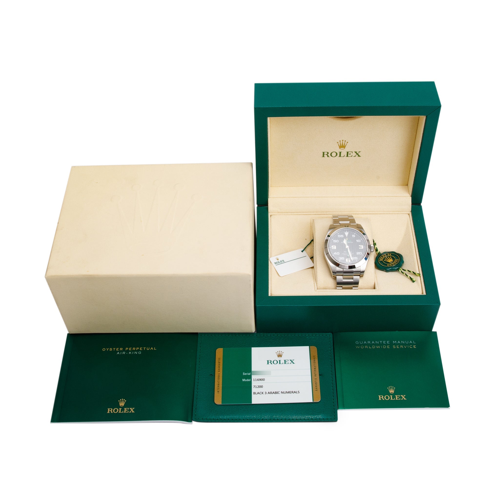 Rolex Stainless Steel Oyster Perpetual Air King 40 MM Watch 116900 W/ Box & Papers