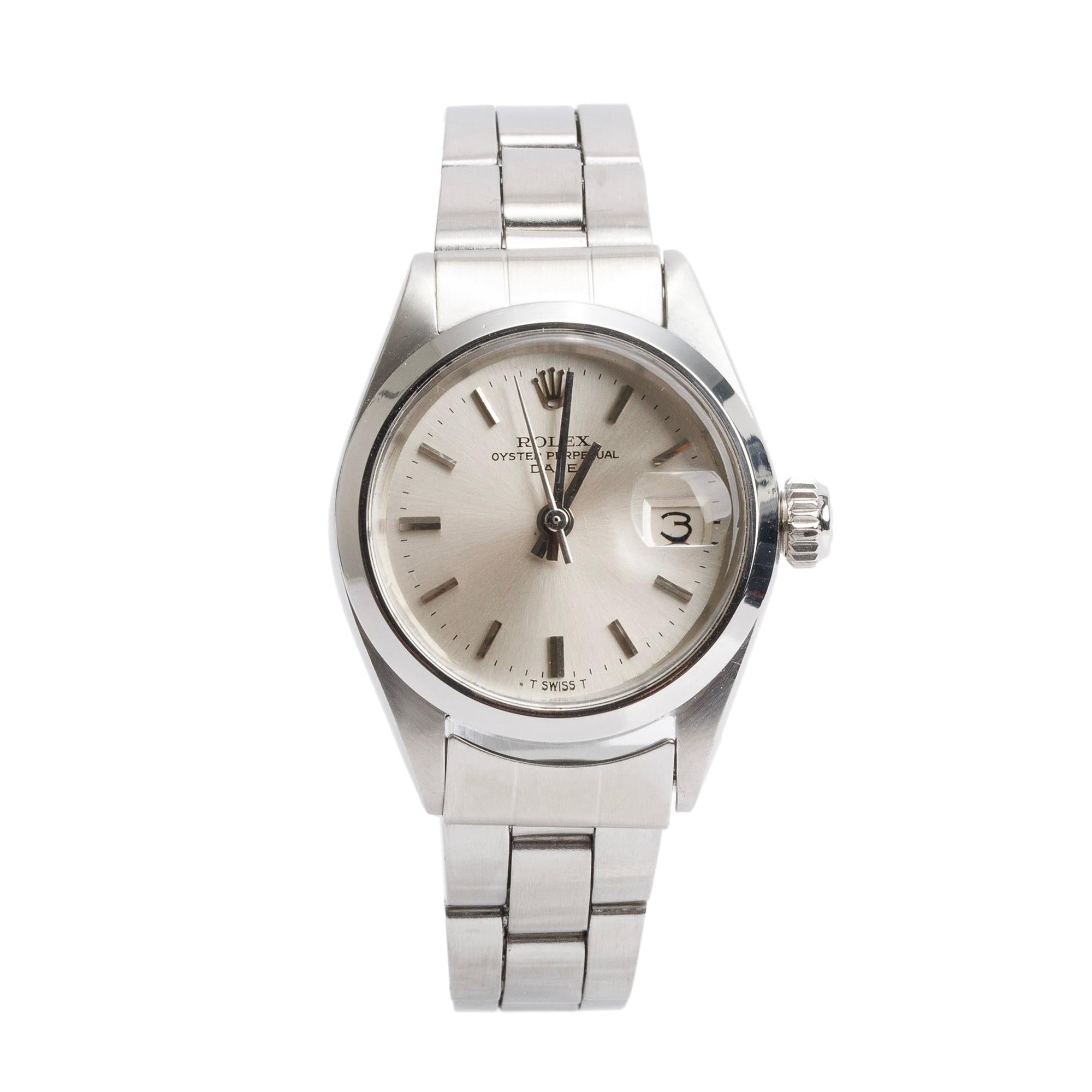 Rolex Stainless Steel Oyster Perpetual Date 26 MM Watch 6916
