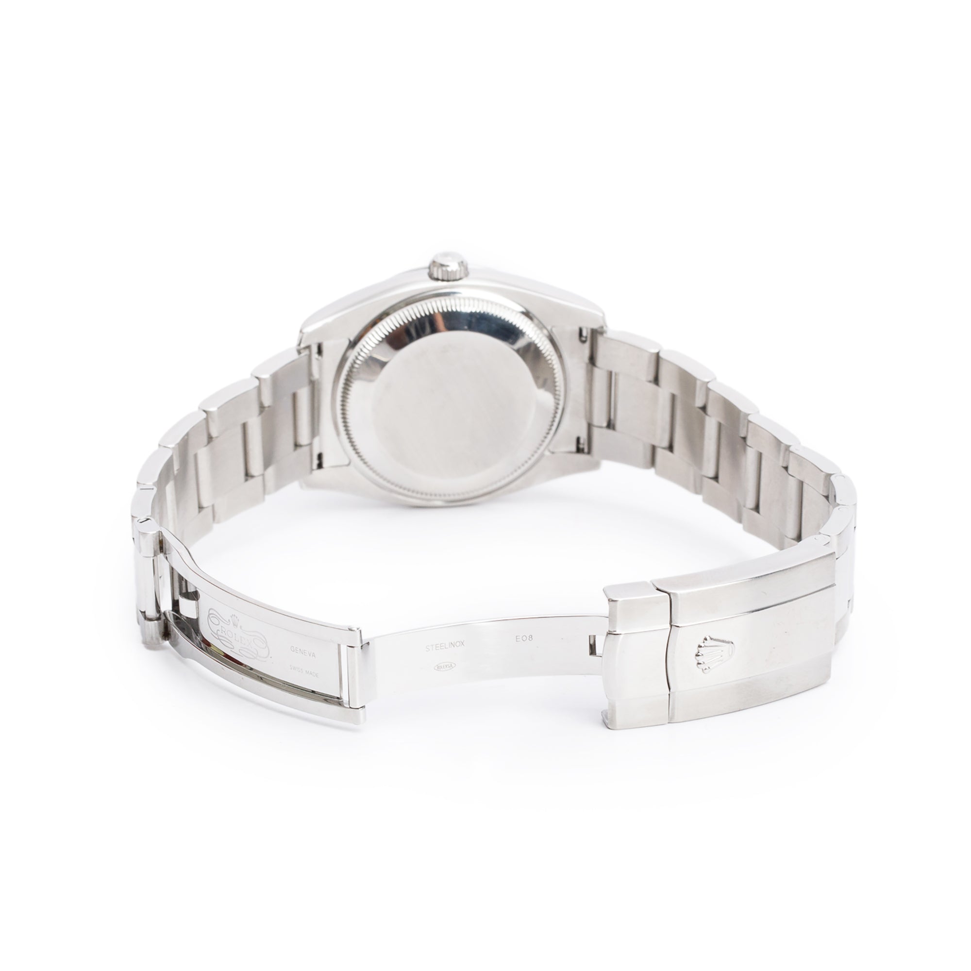 Rolex Stainless Steel Oyster Perpetual Date 34 MM Watch White Dial 115210 w/ Box & Papers