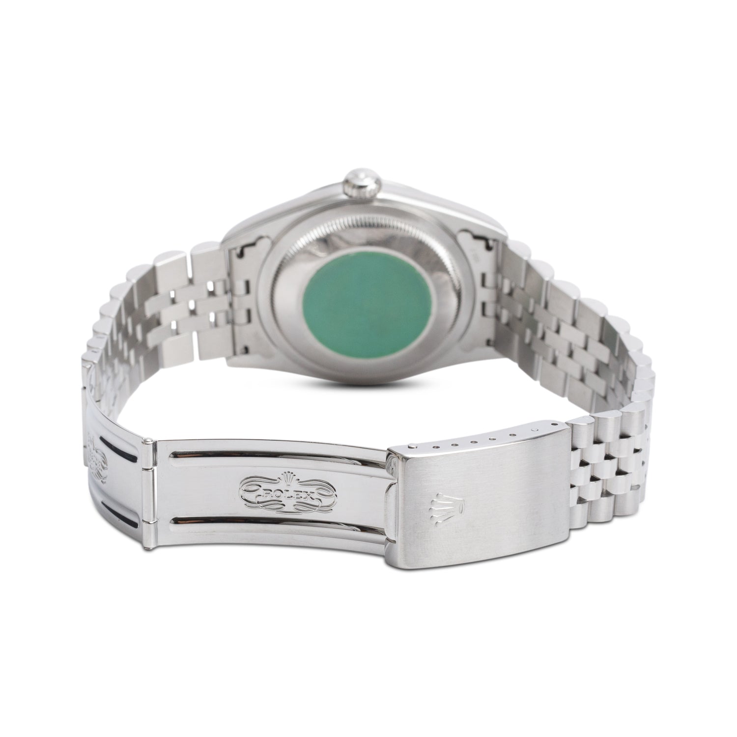 Rolex Stainless Steel Oyster Perpetual Datejust 36 MM Black Diamond Dial Watch 16234 w/ Box