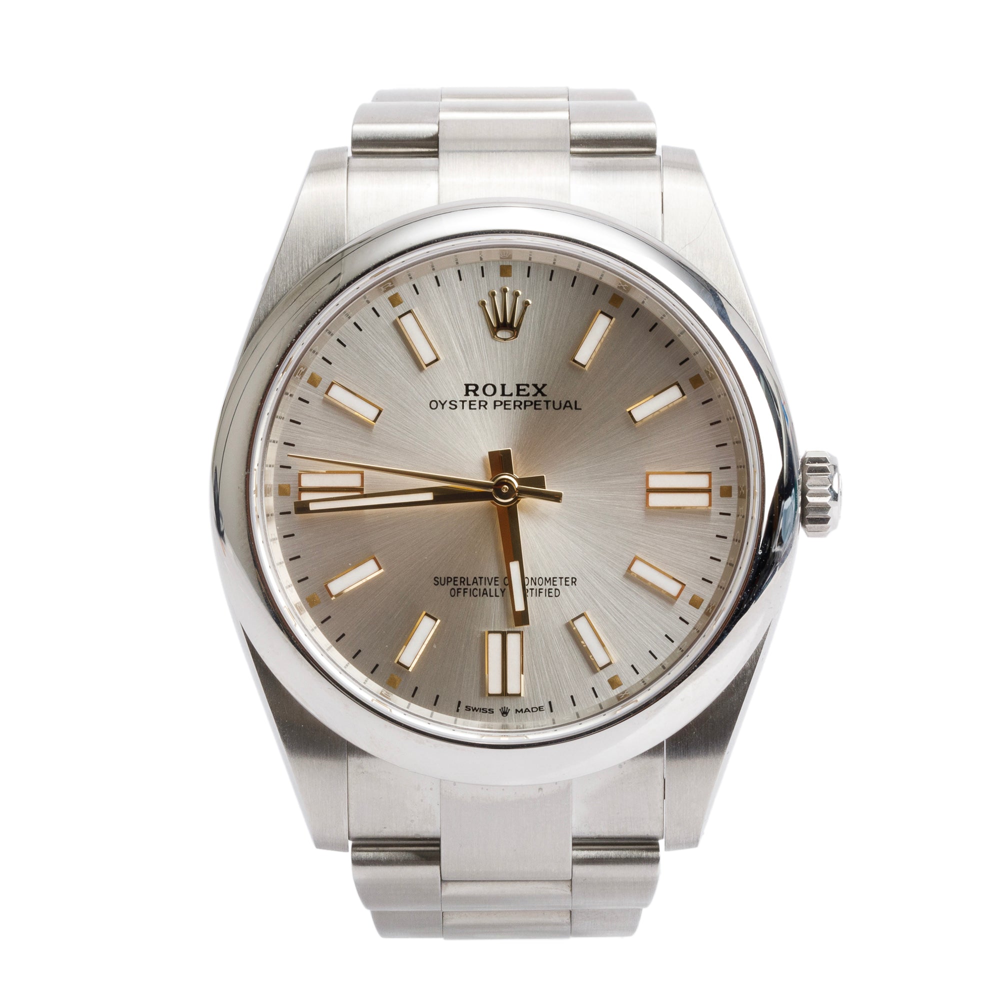 Rolex Stainless Steel Oyster Perpetual Datejust 41 MM Watch 124300 w/ Box & Papers