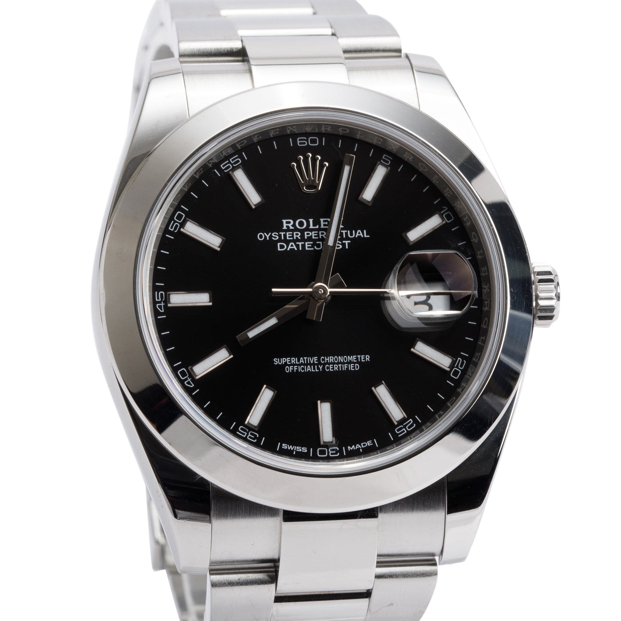 Rolex Stainless Steel Oyster Perpetual Datejust 41 MM Watch 126300 w/ Box & Papers