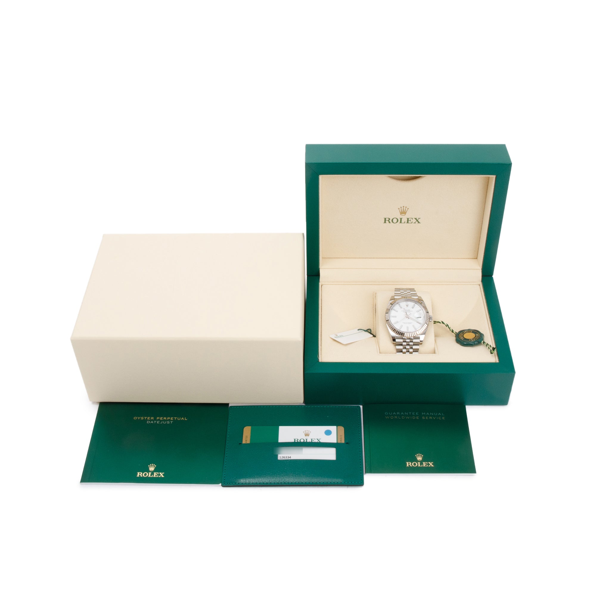 Rolex Stainless Steel Oyster Perpetual Datejust 41 MM Watch w/ Box & Papers