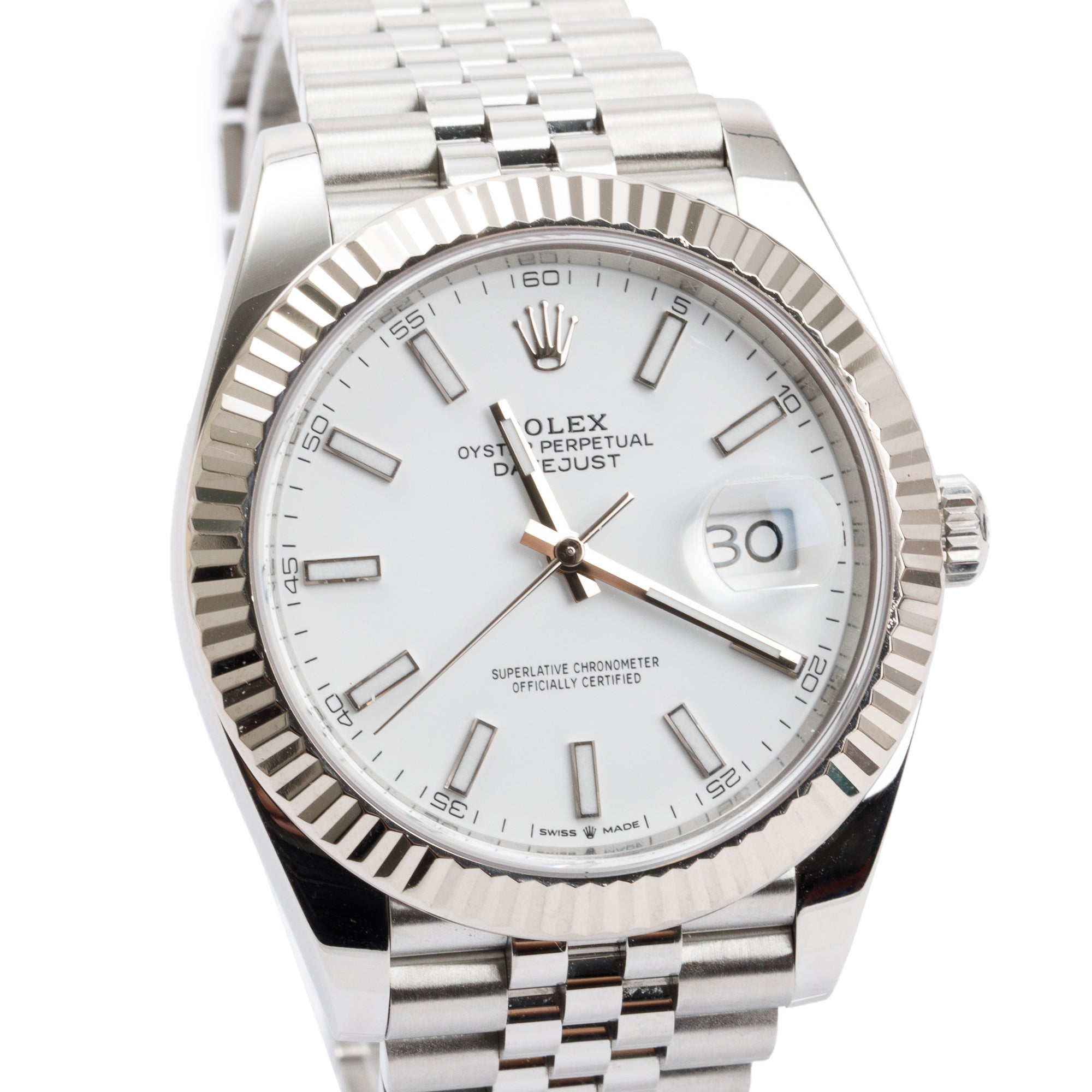 Rolex Stainless Steel Oyster Perpetual Datejust 41 MM Watch w/ Box & Papers