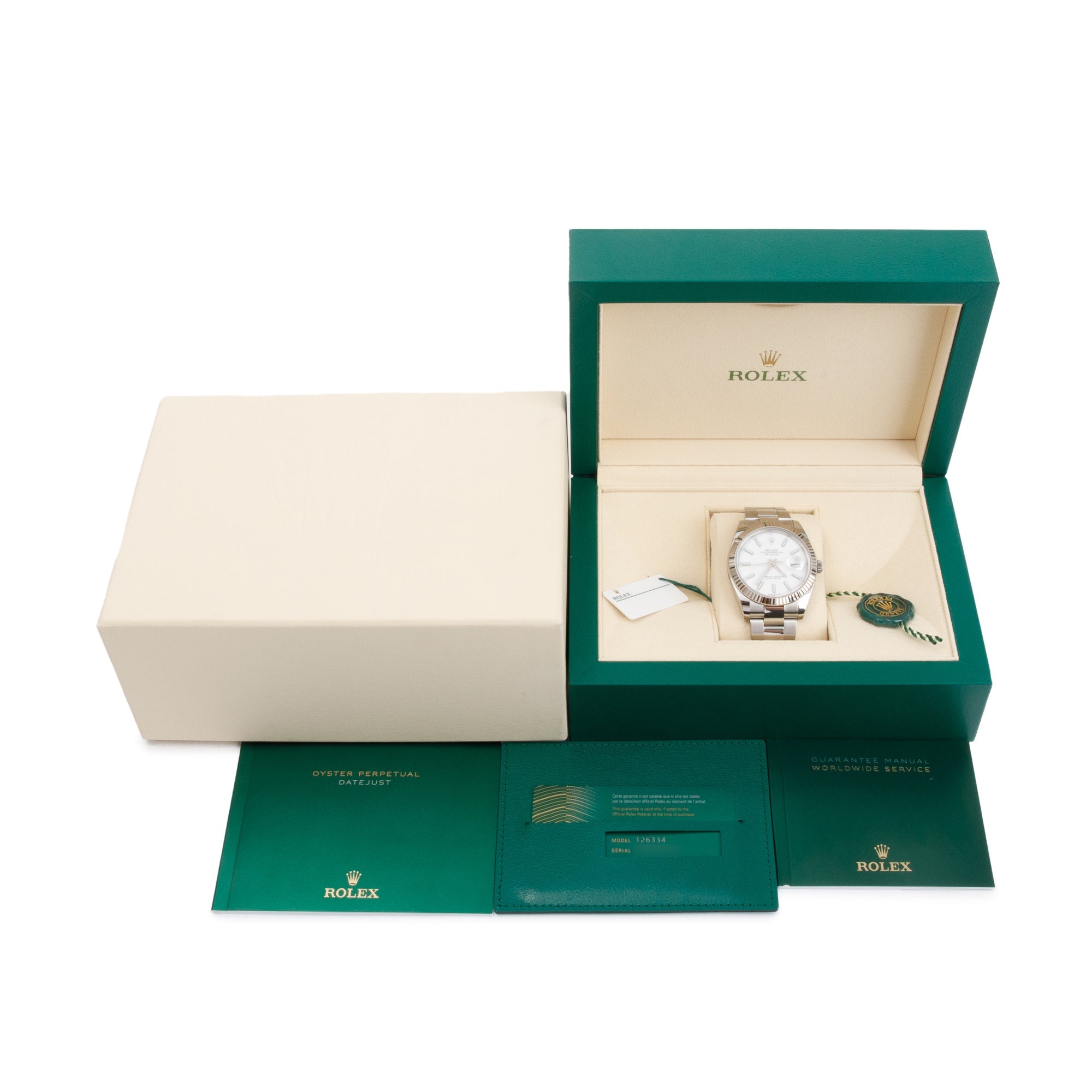 Rolex Stainless Steel Oyster Perpetual Datejust 41 MM Watch w/ Box & Papers