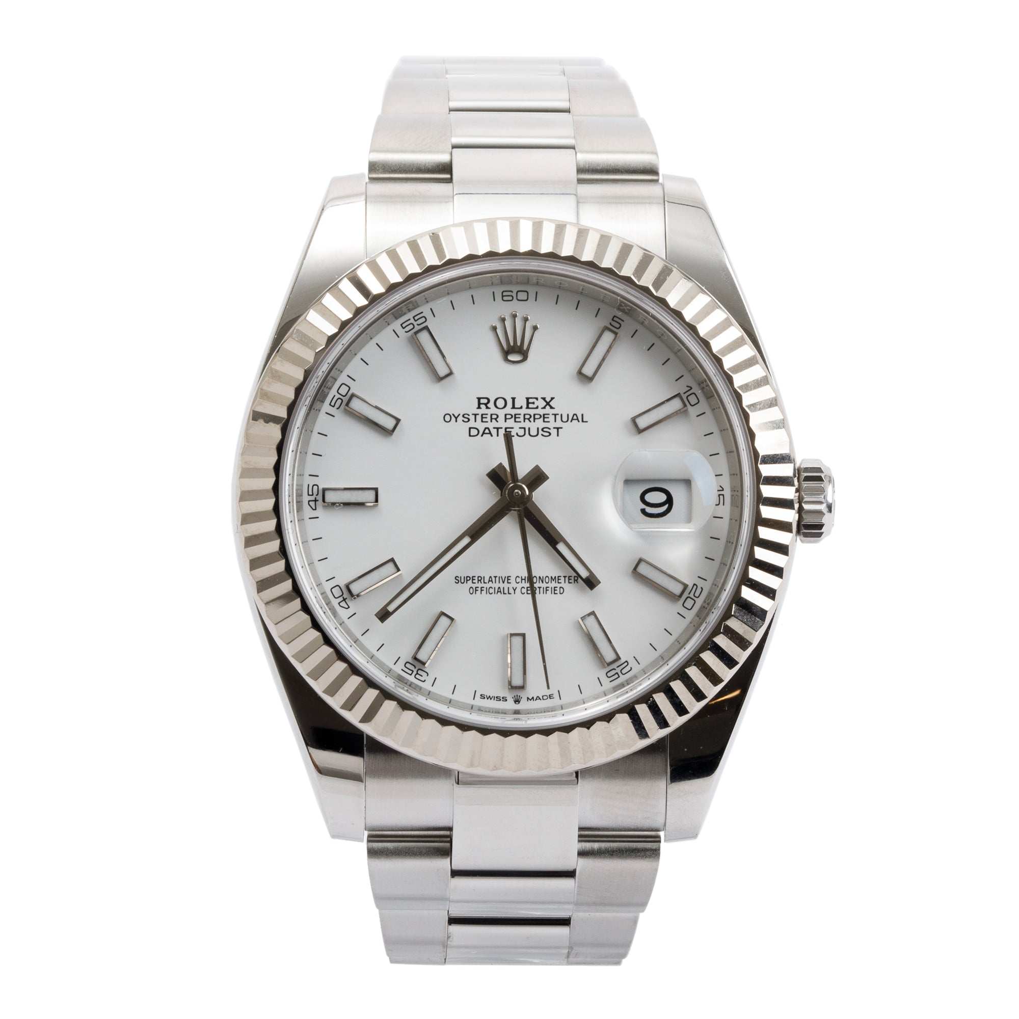 Rolex Stainless Steel Oyster Perpetual Datejust 41 MM Watch w/ Box & Papers