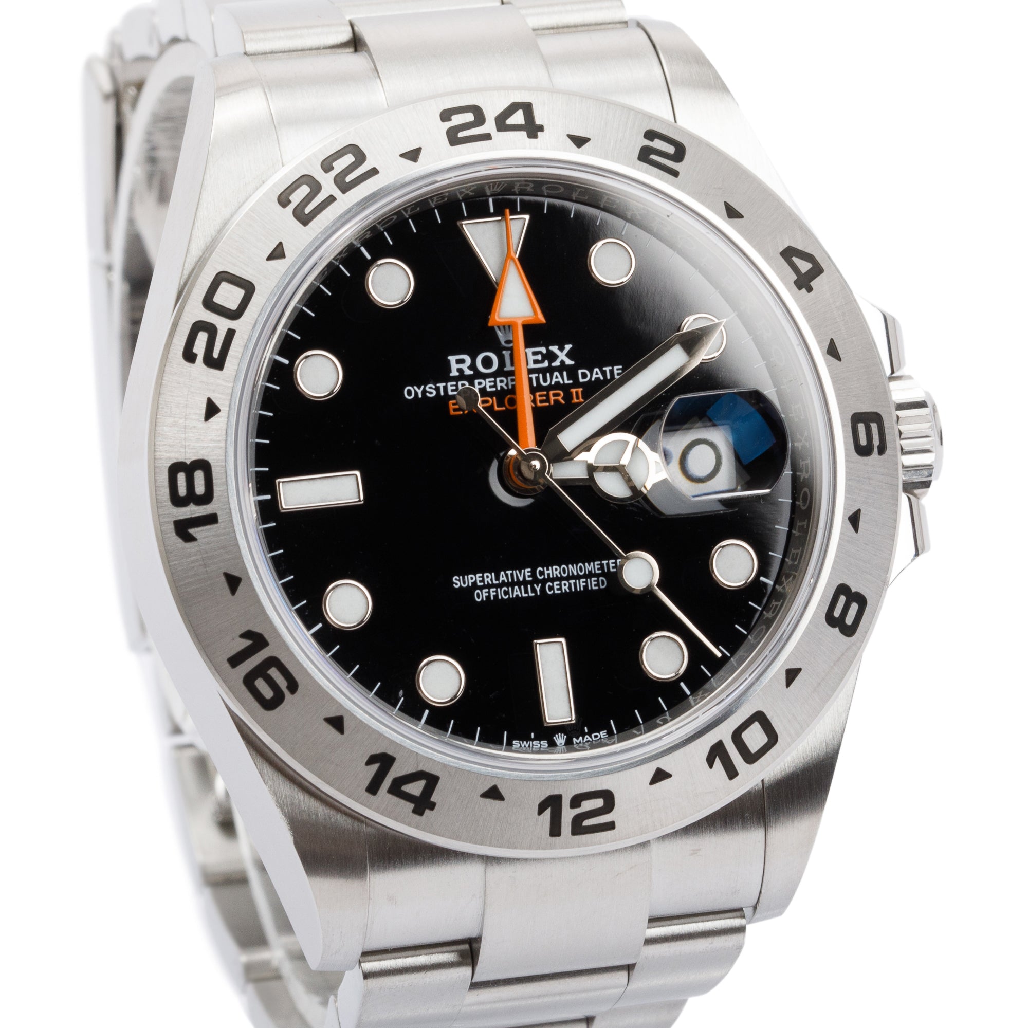 Rolex Stainless Steel Oyster Perpetual Explorer II 42mm Watch w/ Box & Papers