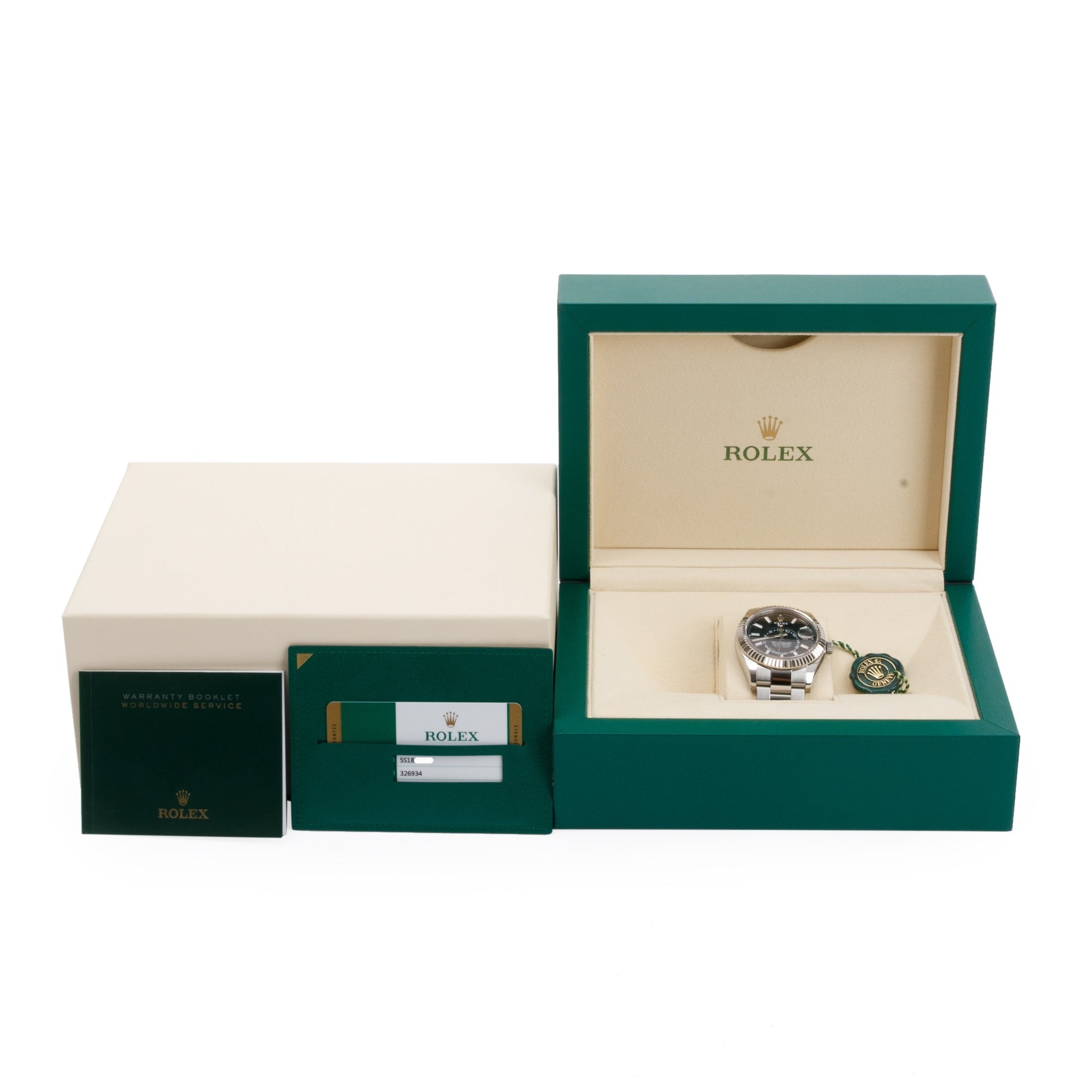 Rolex Stainless Steel Sky-Dweller 42 MM Date Watch w/ Box & Papers