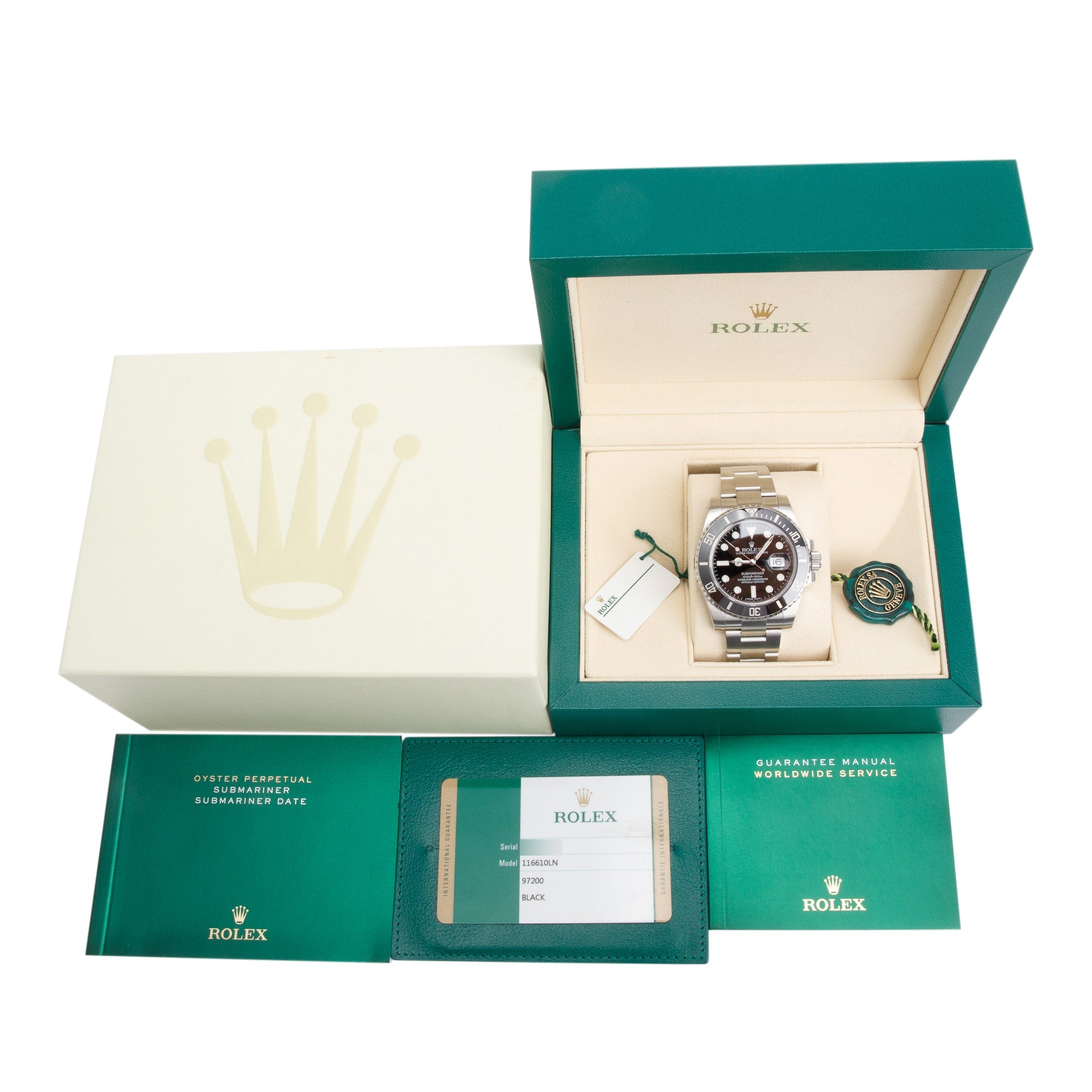 Rolex Stainless Steel Submariner Date 40 MM Automatic Watch 116610LN w/ Box & Papers