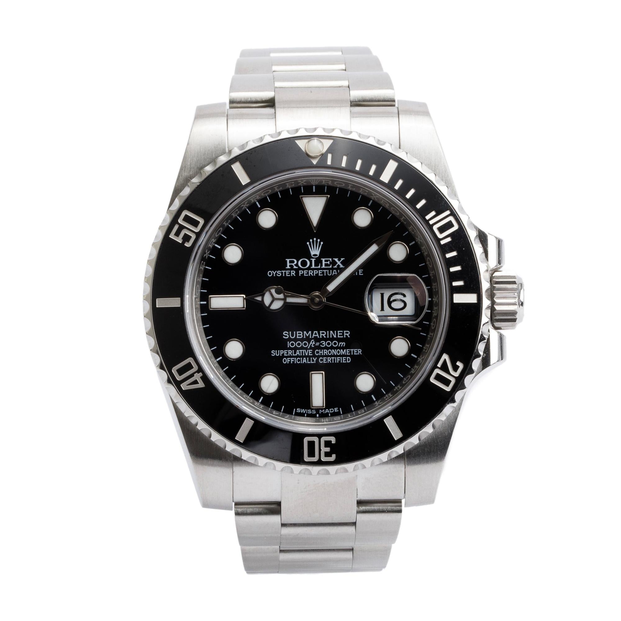 Rolex Stainless Steel Submariner Date 40 MM Automatic Watch 116610LN w/ Box & Papers