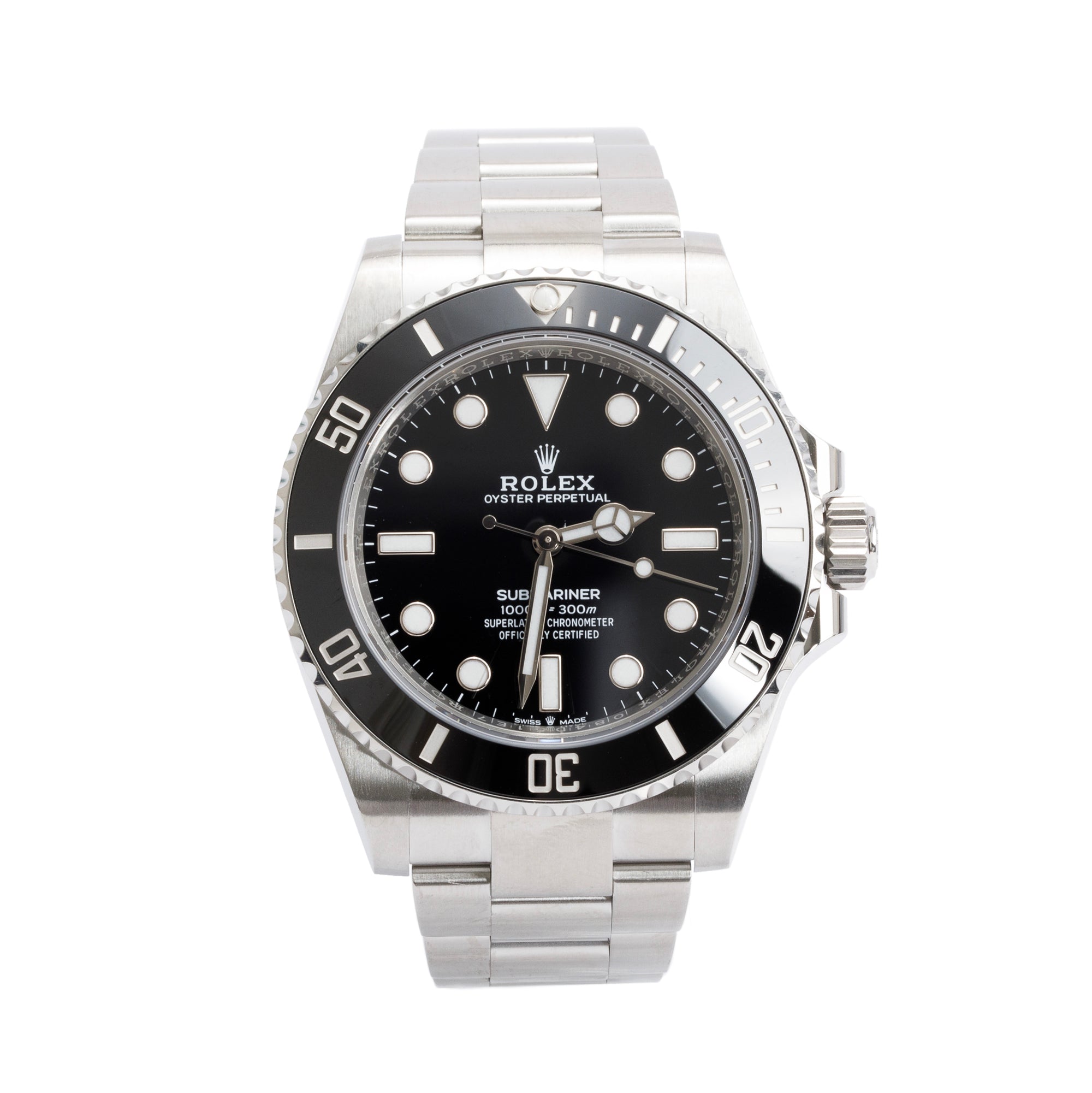Rolex Stainless Steel Submariner (No Date) 41 MM Automatic Watch 124060 w/ Box & Papers